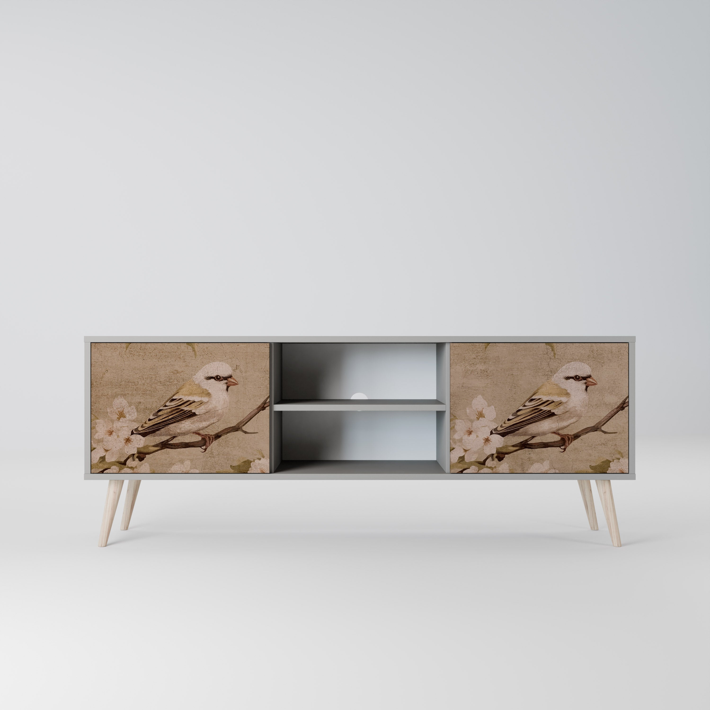 PETAL DISTINGUISH Szafka RTV 2-drzwiowa korpus Szary