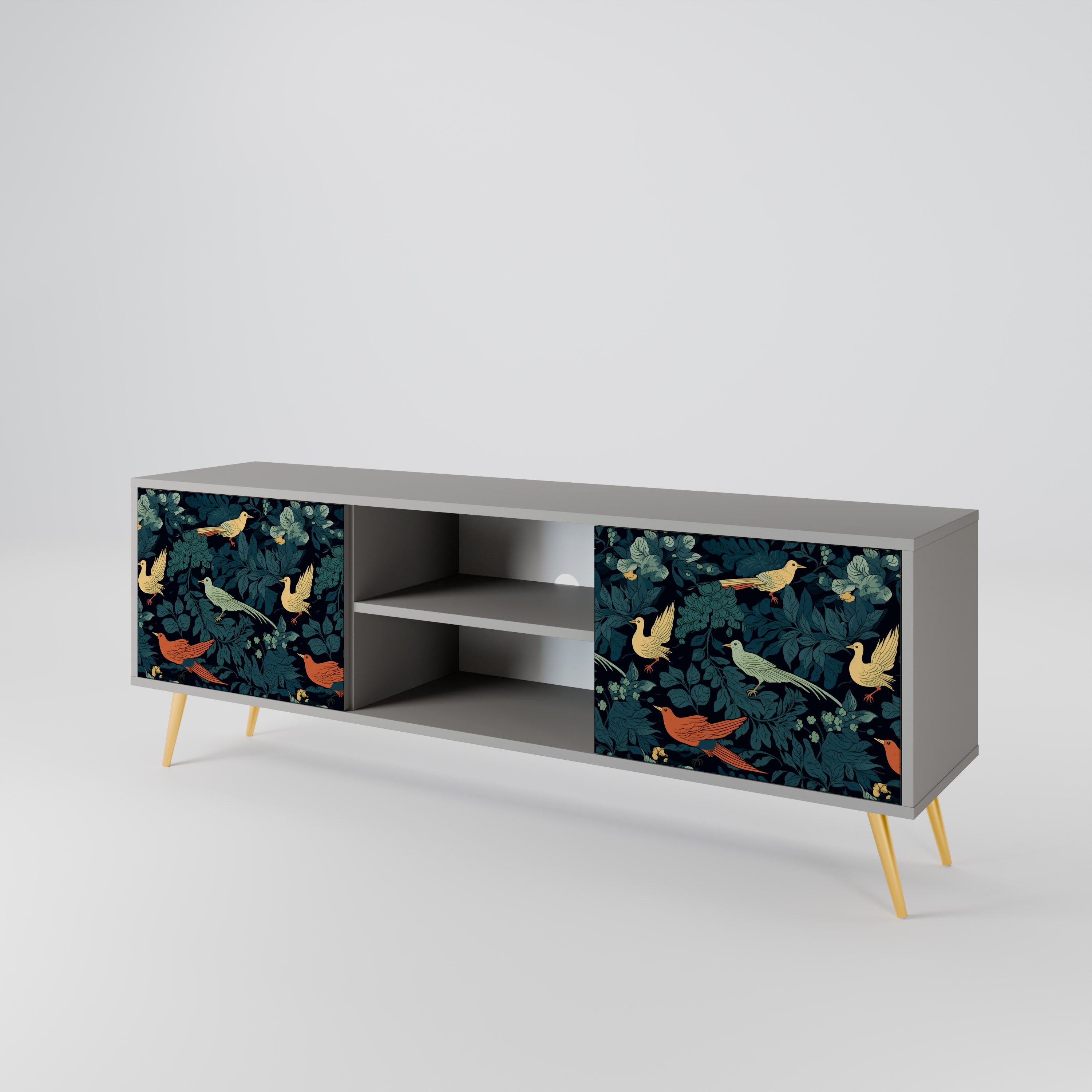 FOWL ORNAMENT Szafka RTV 2-drzwiowa korpus Szary
