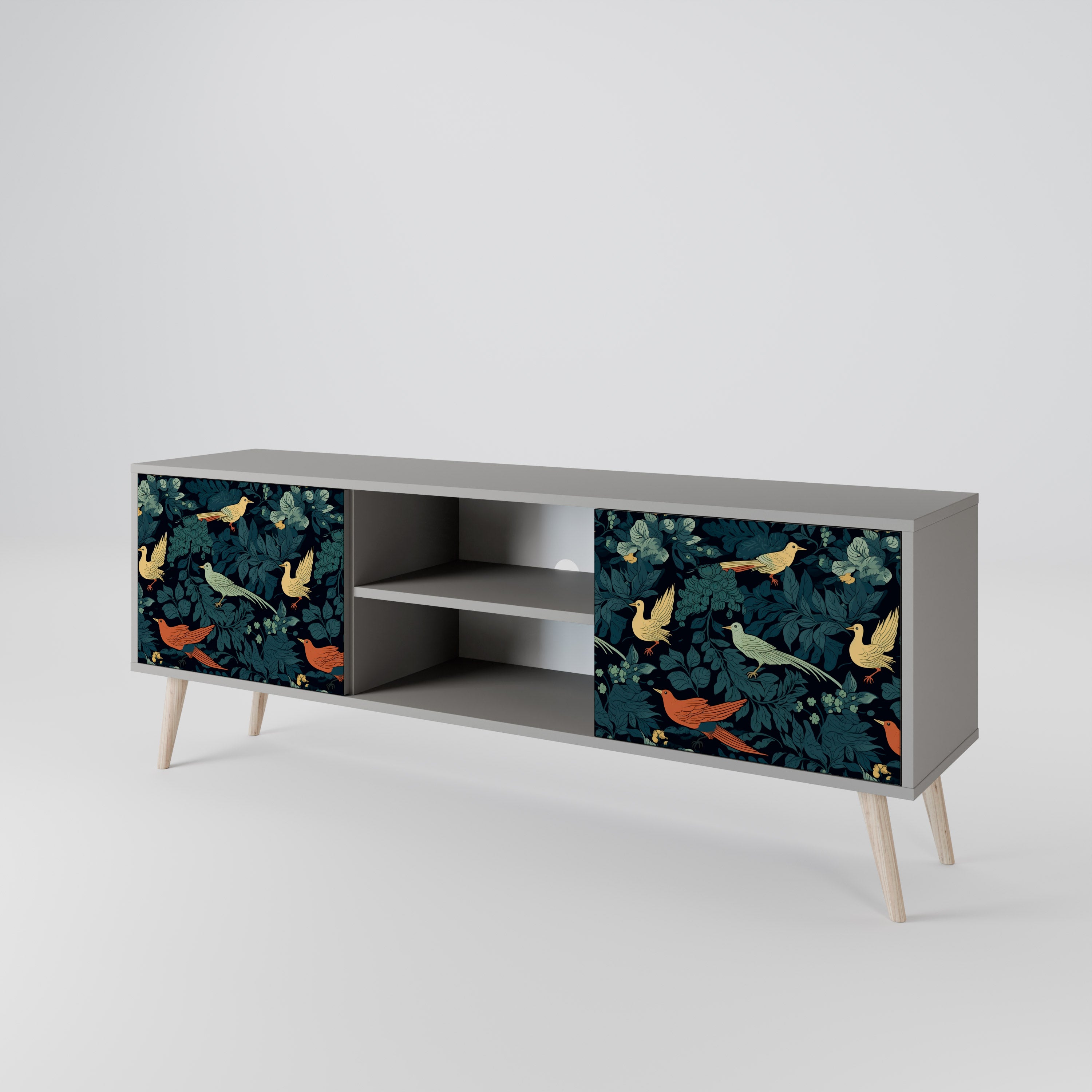 FOWL ORNAMENT Szafka RTV 2-drzwiowa korpus Szary