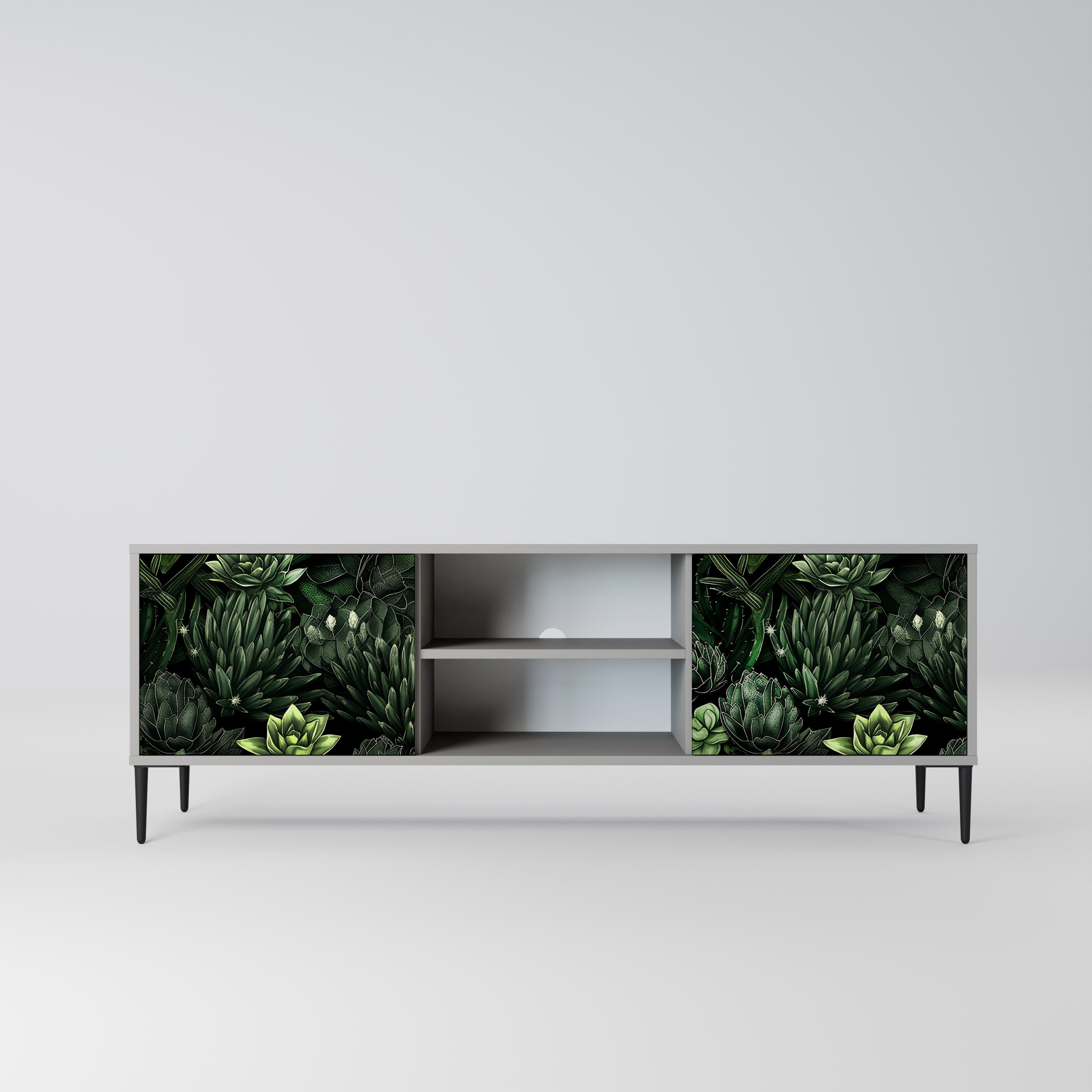 SUCCULENT JUNGLE Szafka RTV 2-drzwiowa korpus Szary