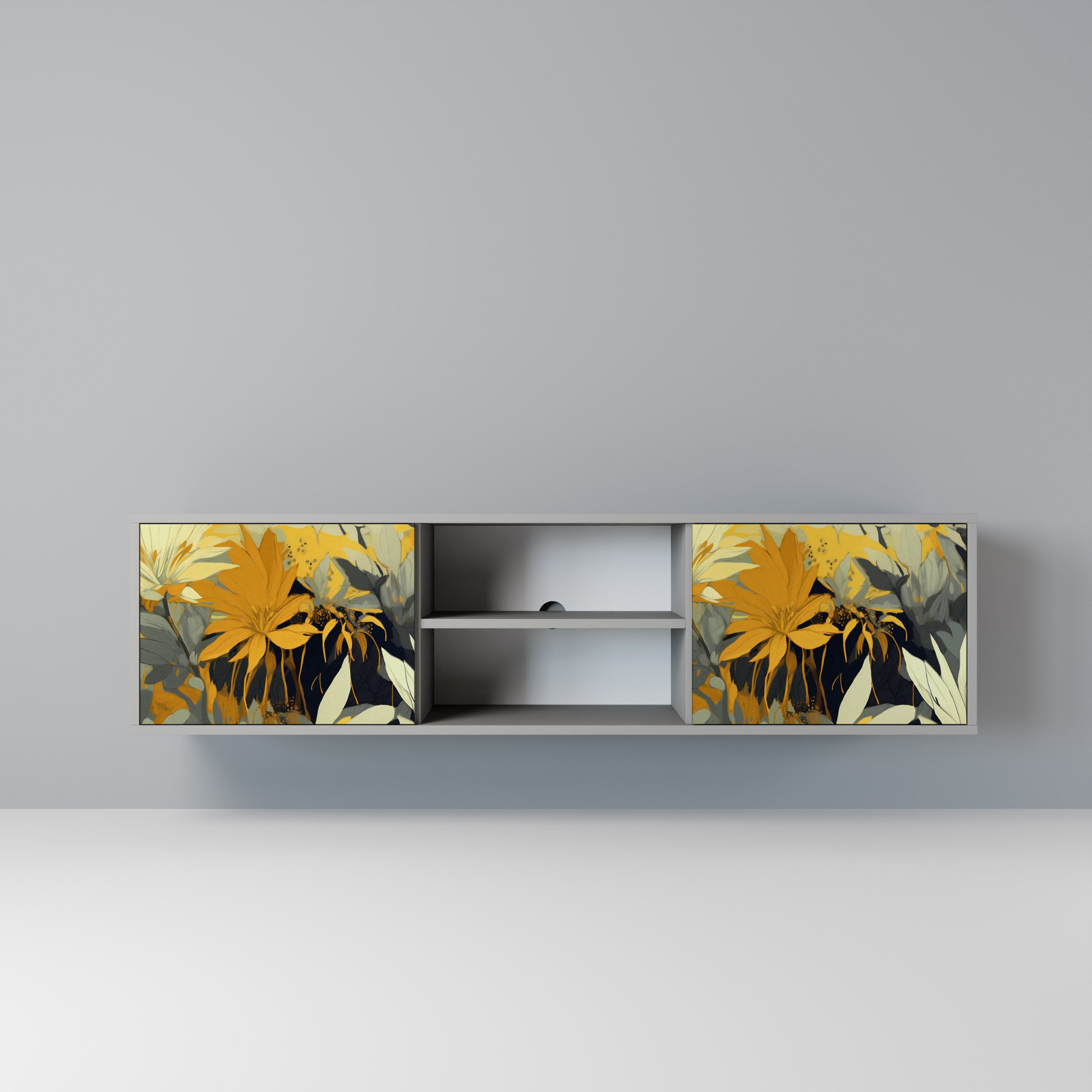 SUNKISSED LILY Szafka RTV 2-drzwiowa korpus Szary