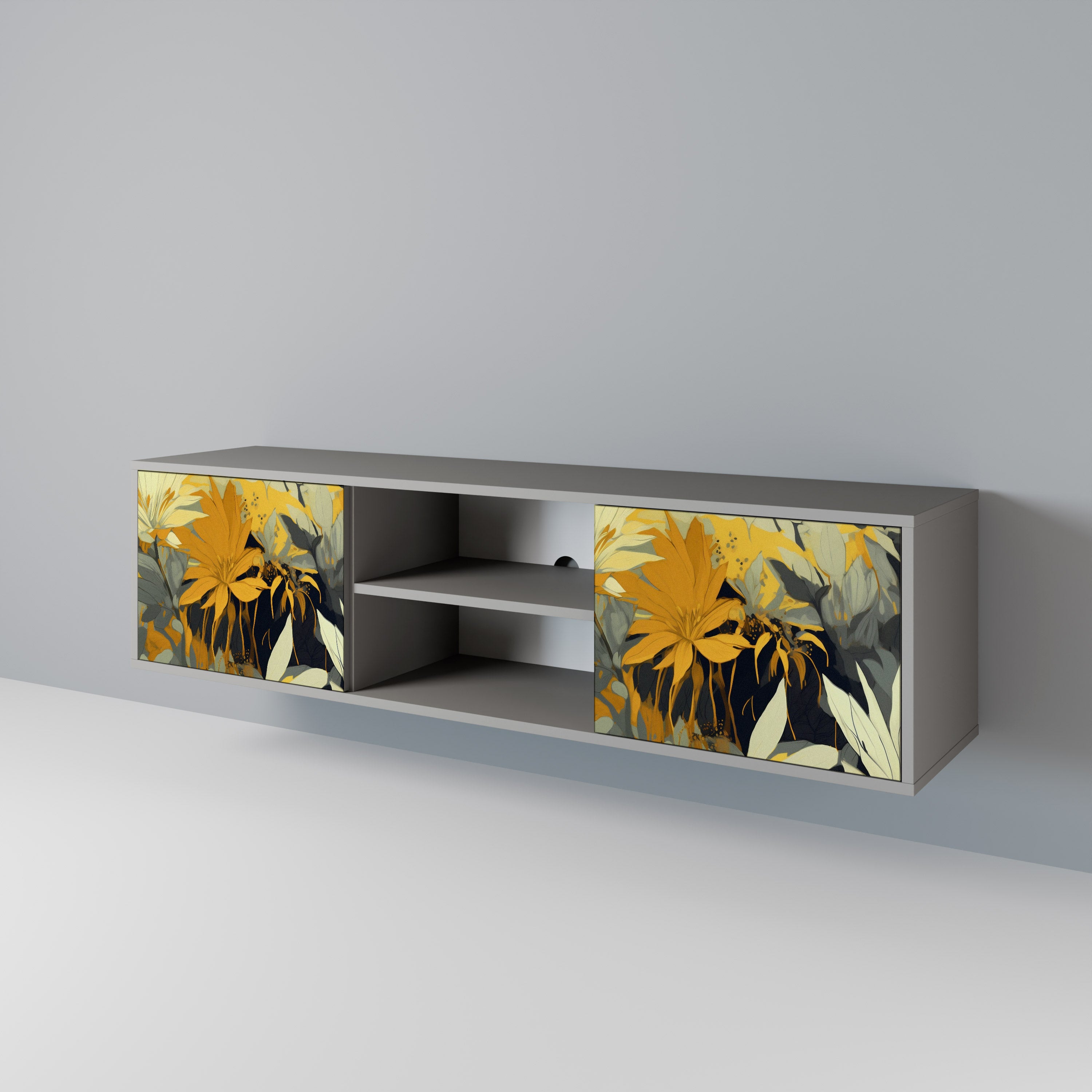 SUNKISSED LILY Szafka RTV 2-drzwiowa korpus Szary