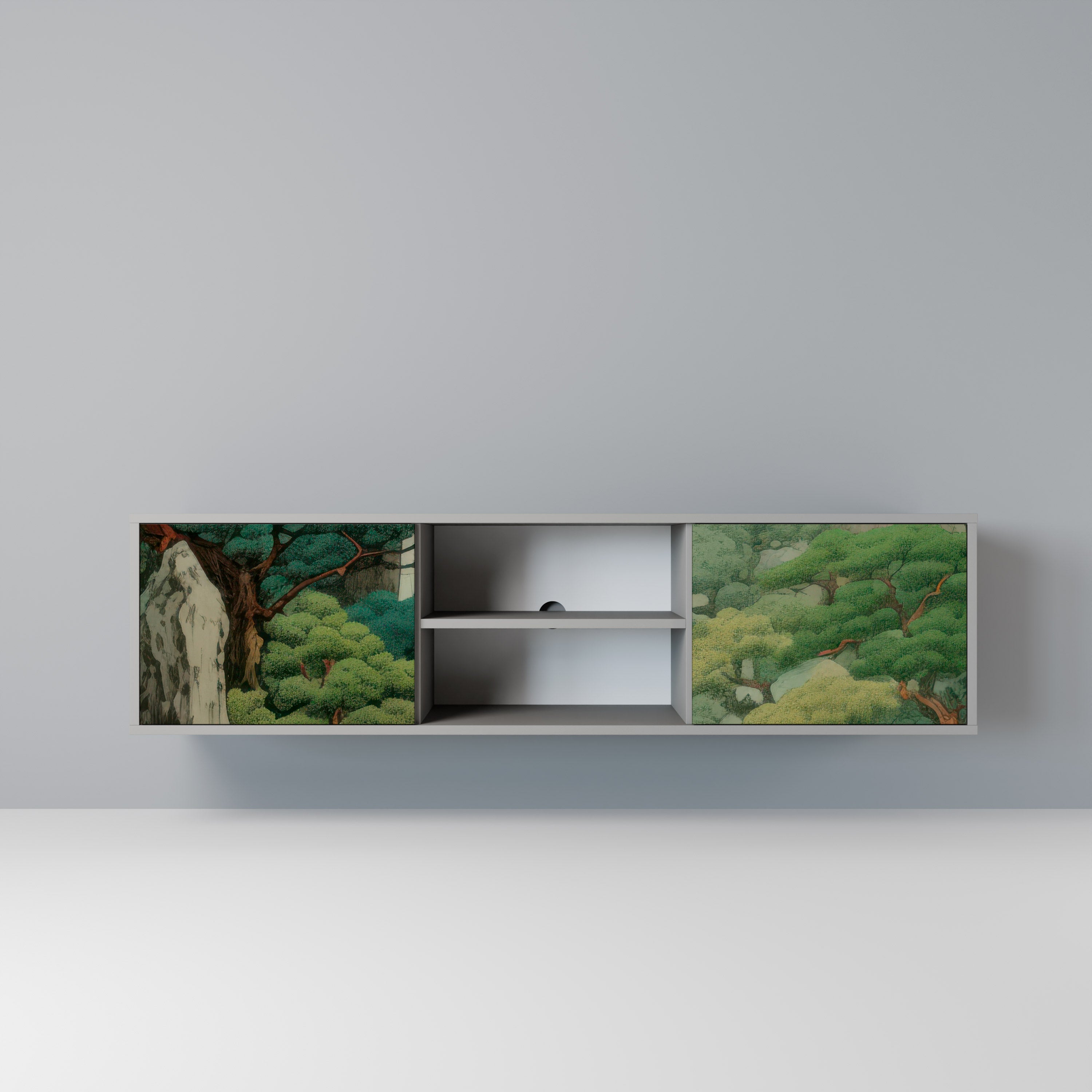 VERDURE ABYSS Szafka RTV 2-drzwiowa korpus Szary