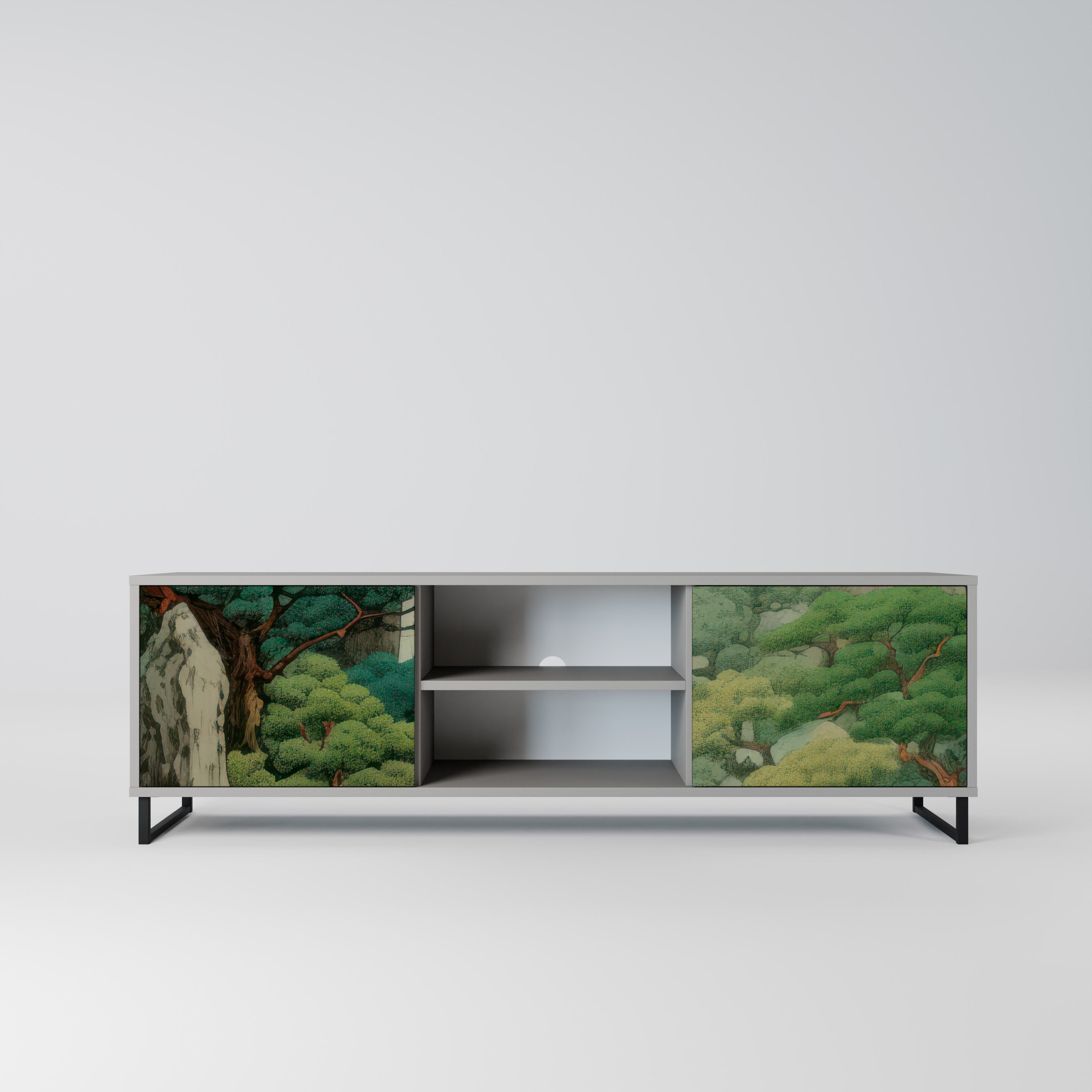 VERDURE ABYSS Szafka RTV 2-drzwiowa korpus Szary