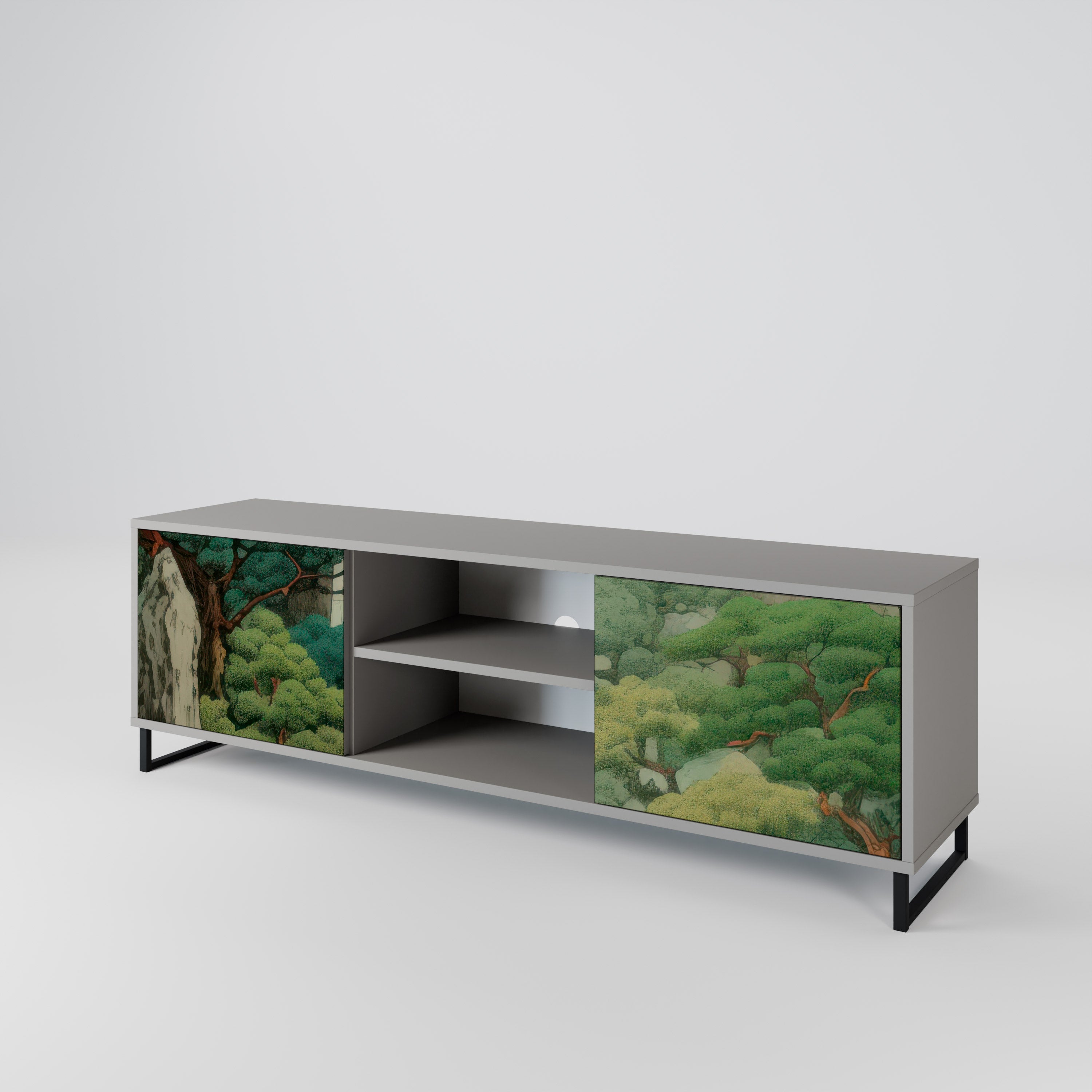VERDURE ABYSS Szafka RTV 2-drzwiowa korpus Szary