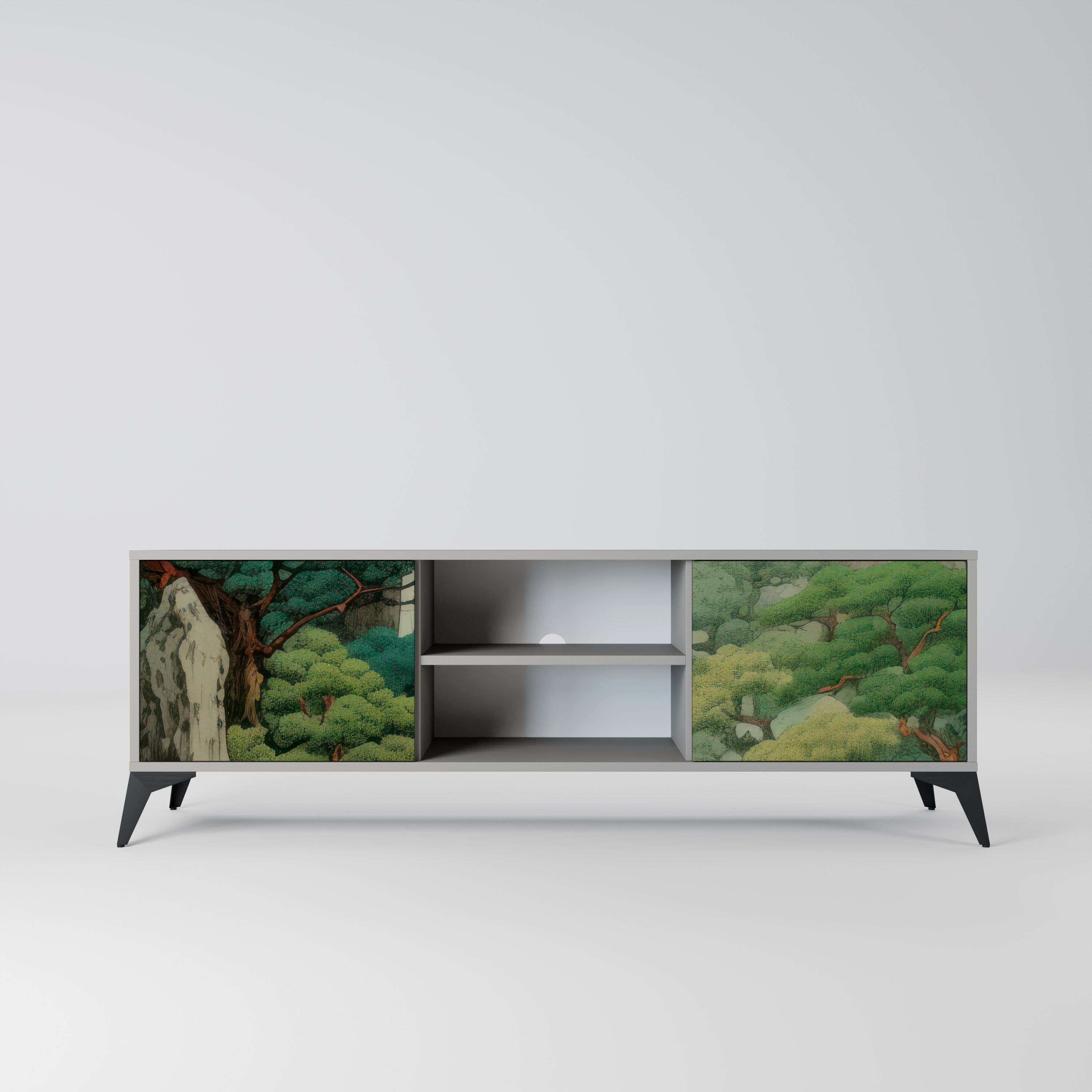 VERDURE ABYSS Szafka RTV 2-drzwiowa korpus Szary