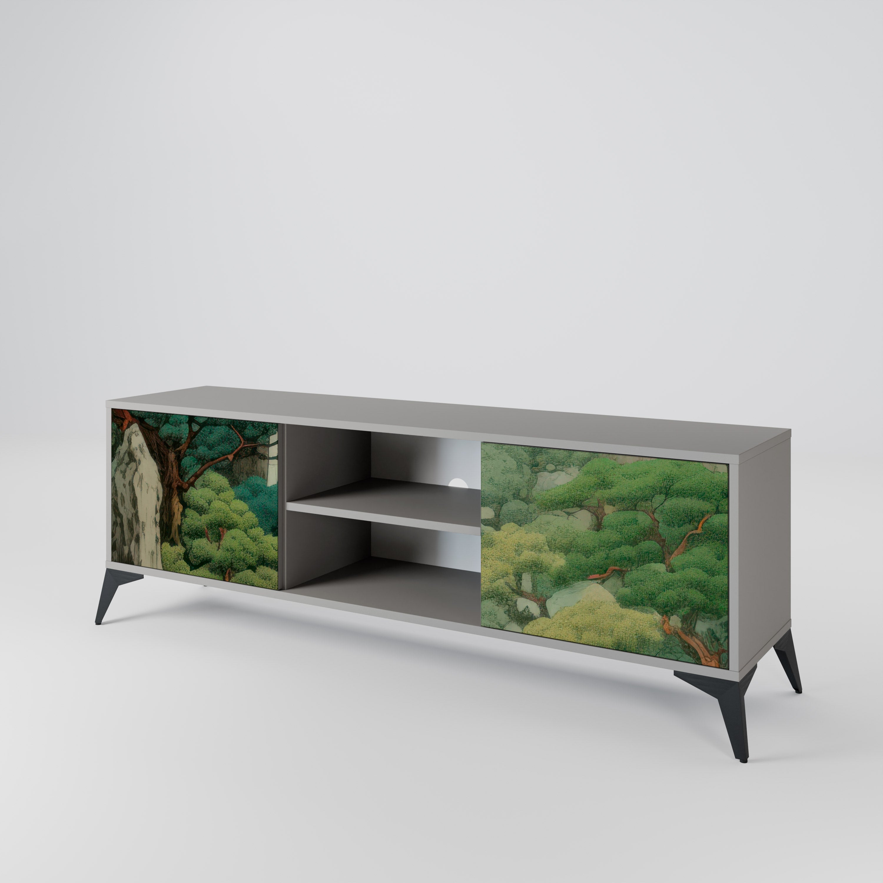 VERDURE ABYSS Szafka RTV 2-drzwiowa korpus Szary
