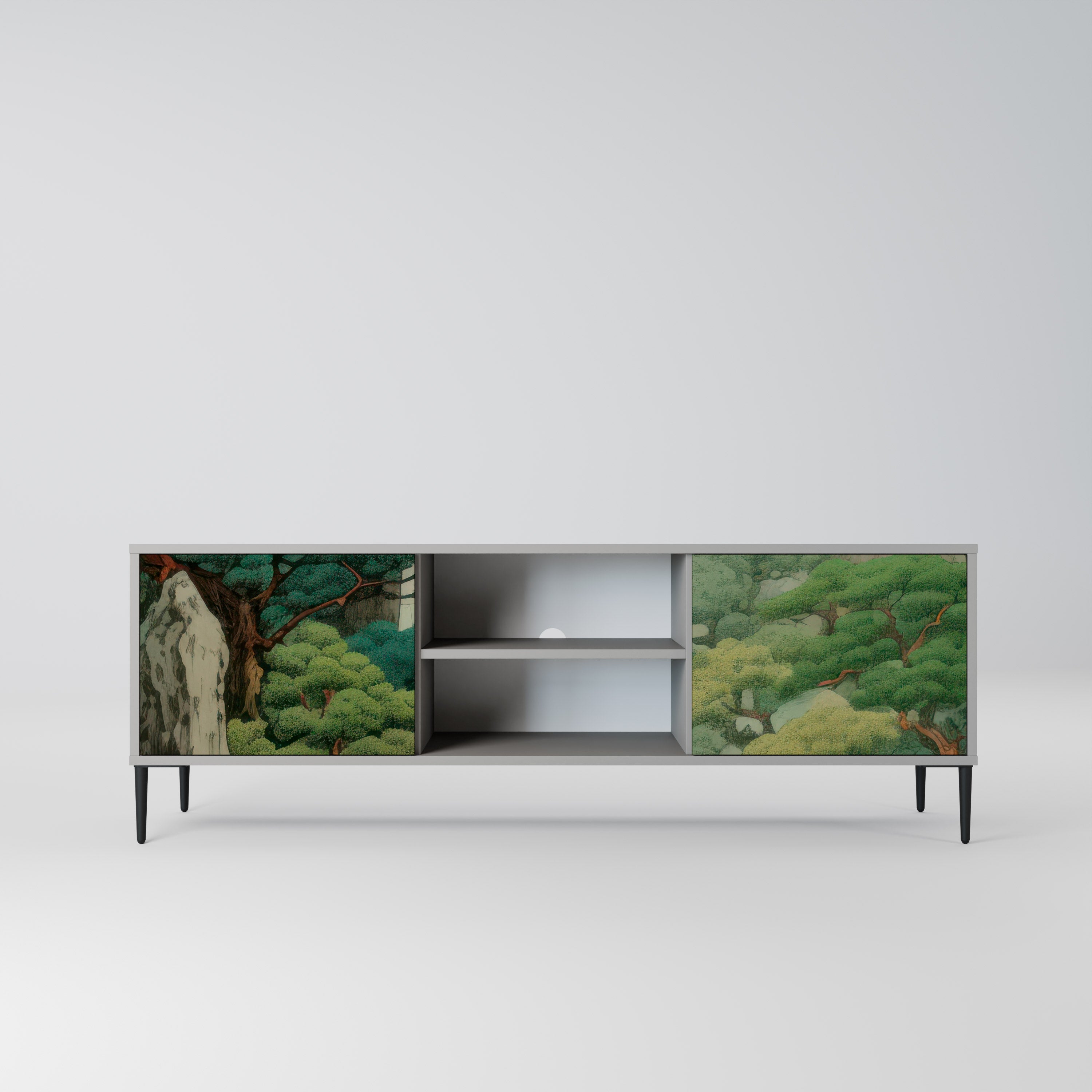 VERDURE ABYSS Szafka RTV 2-drzwiowa korpus Szary