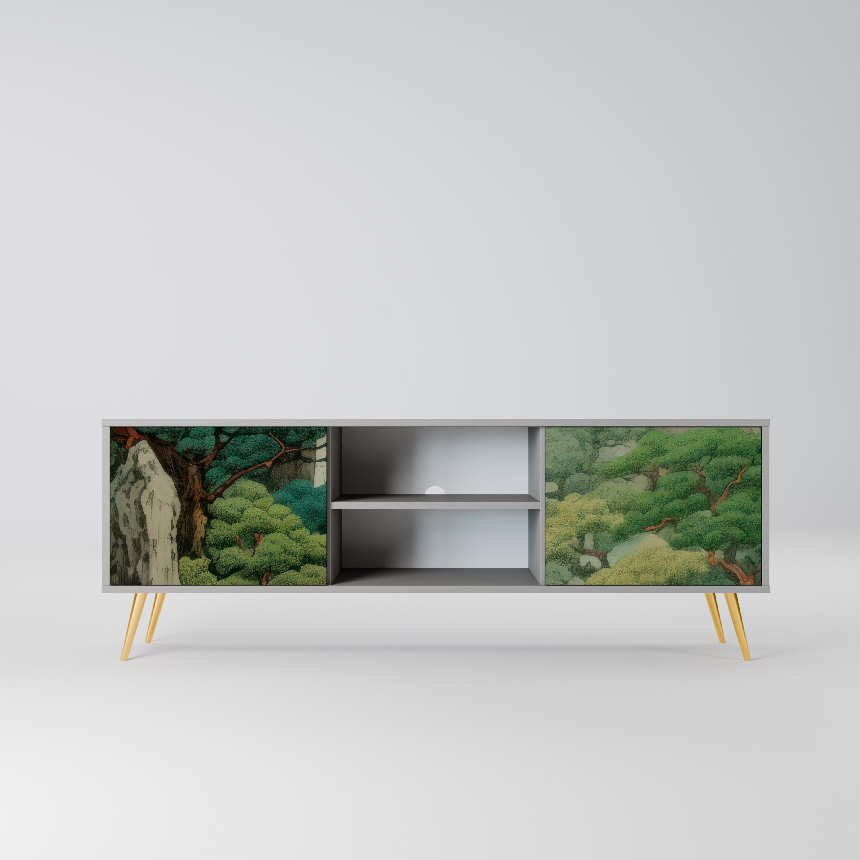 VERDURE ABYSS Szafka RTV 2-drzwiowa korpus Szary