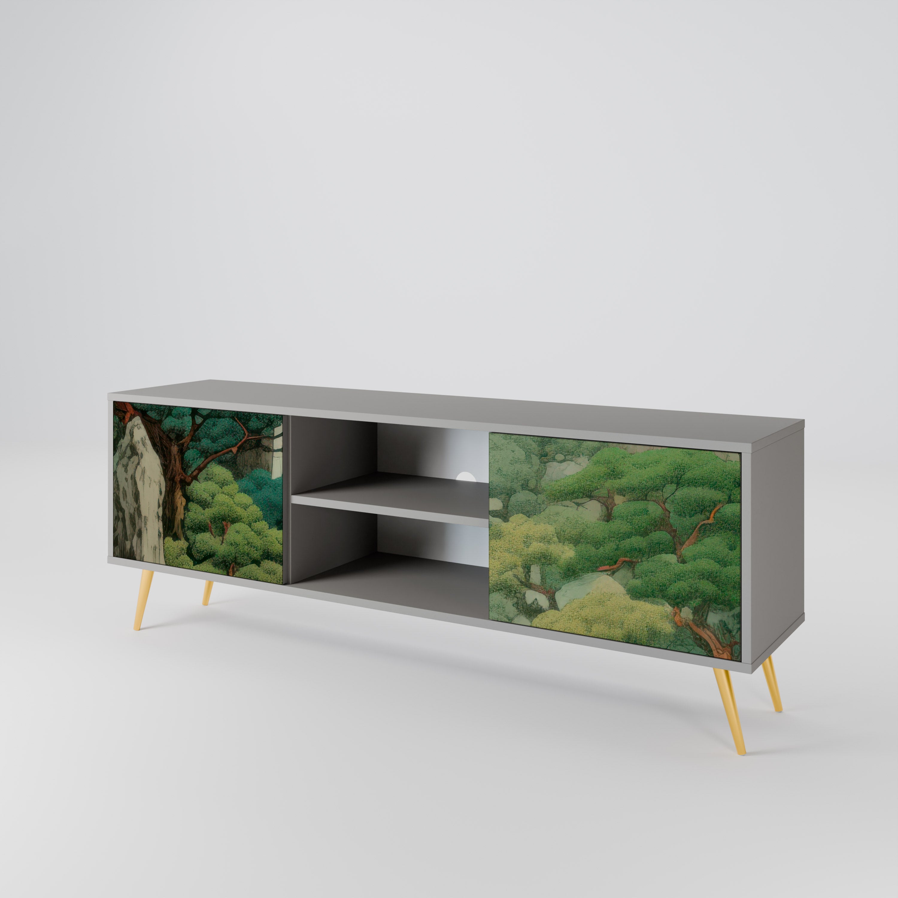 VERDURE ABYSS Szafka RTV 2-drzwiowa korpus Szary