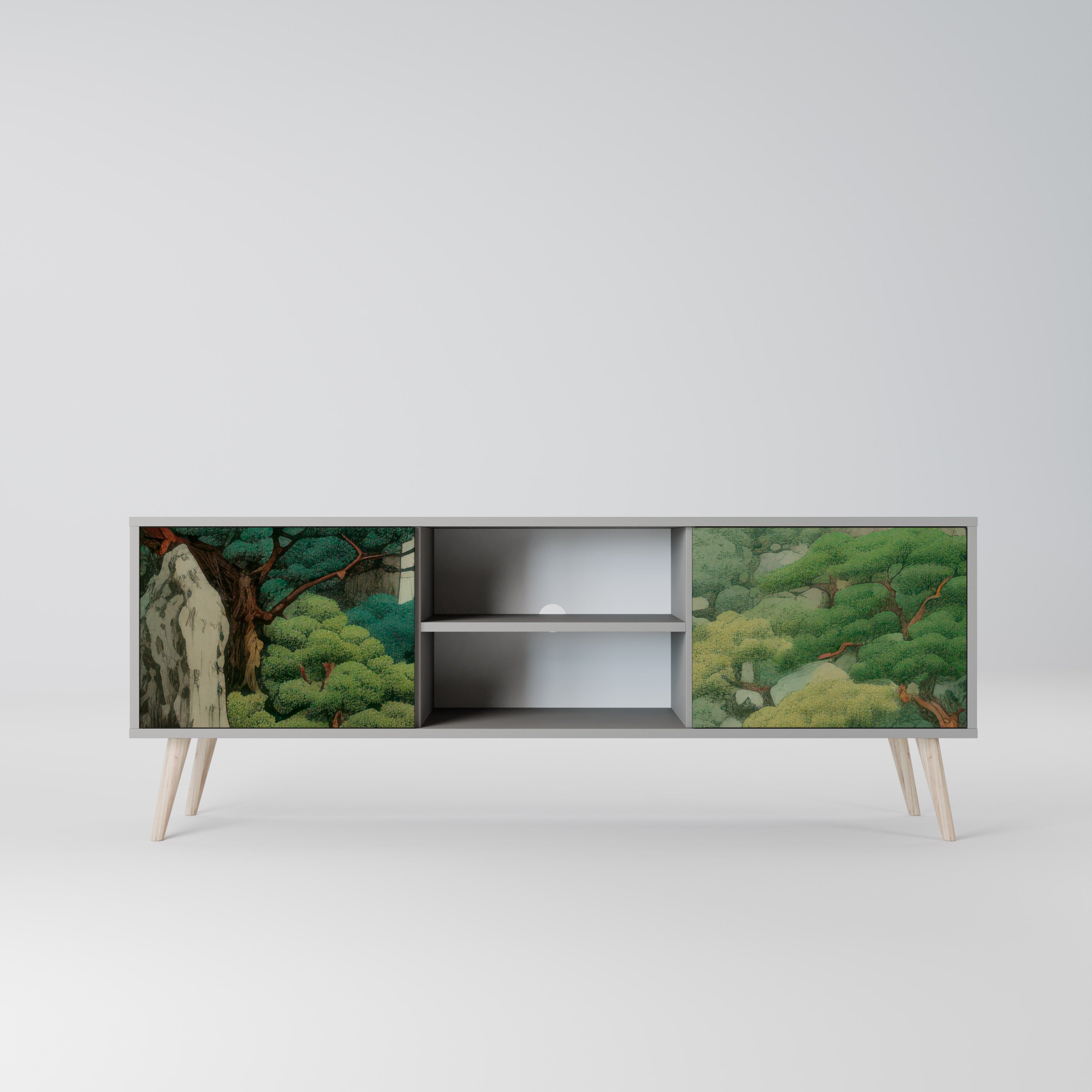 VERDURE ABYSS Szafka RTV 2-drzwiowa korpus Szary
