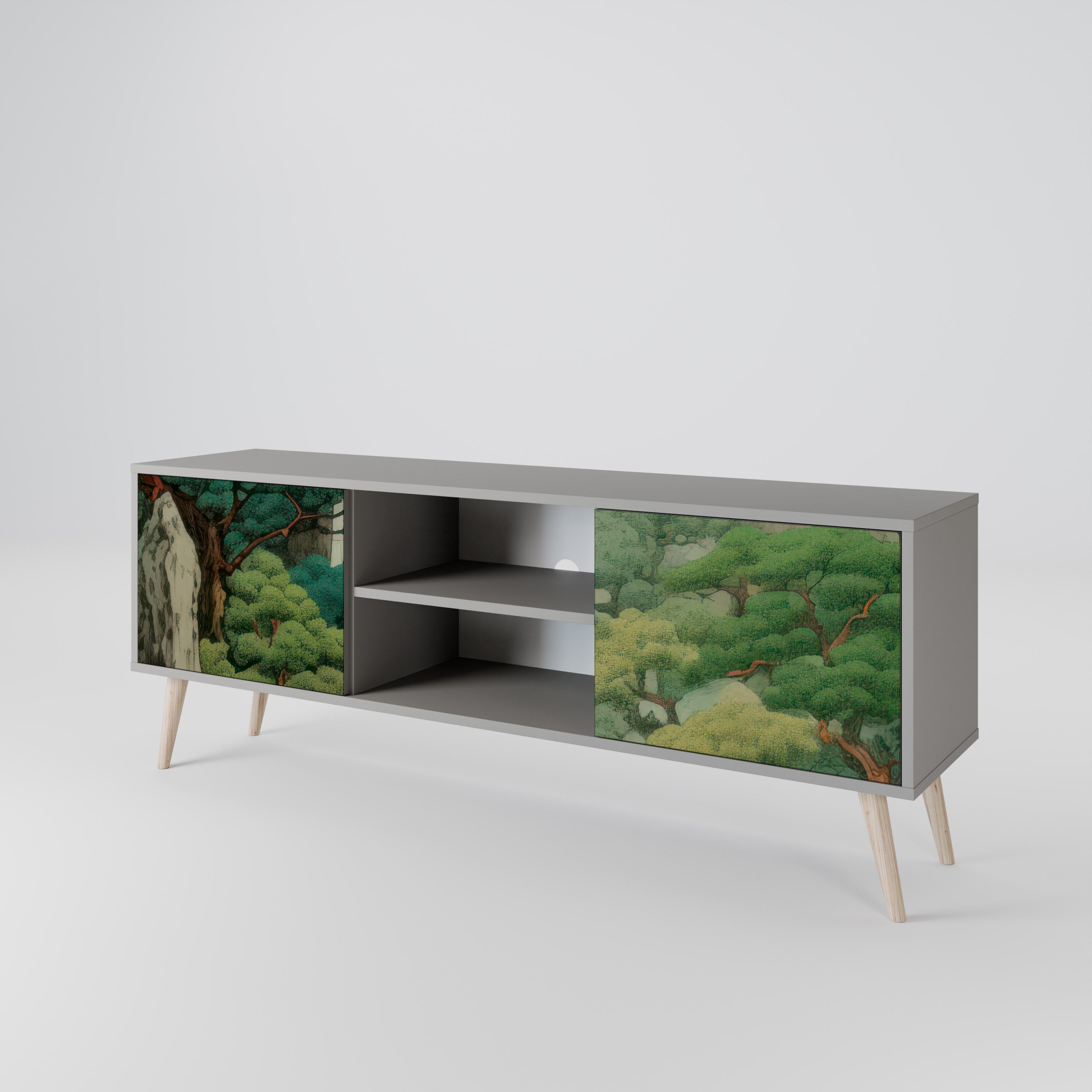 VERDURE ABYSS Szafka RTV 2-drzwiowa korpus Szary