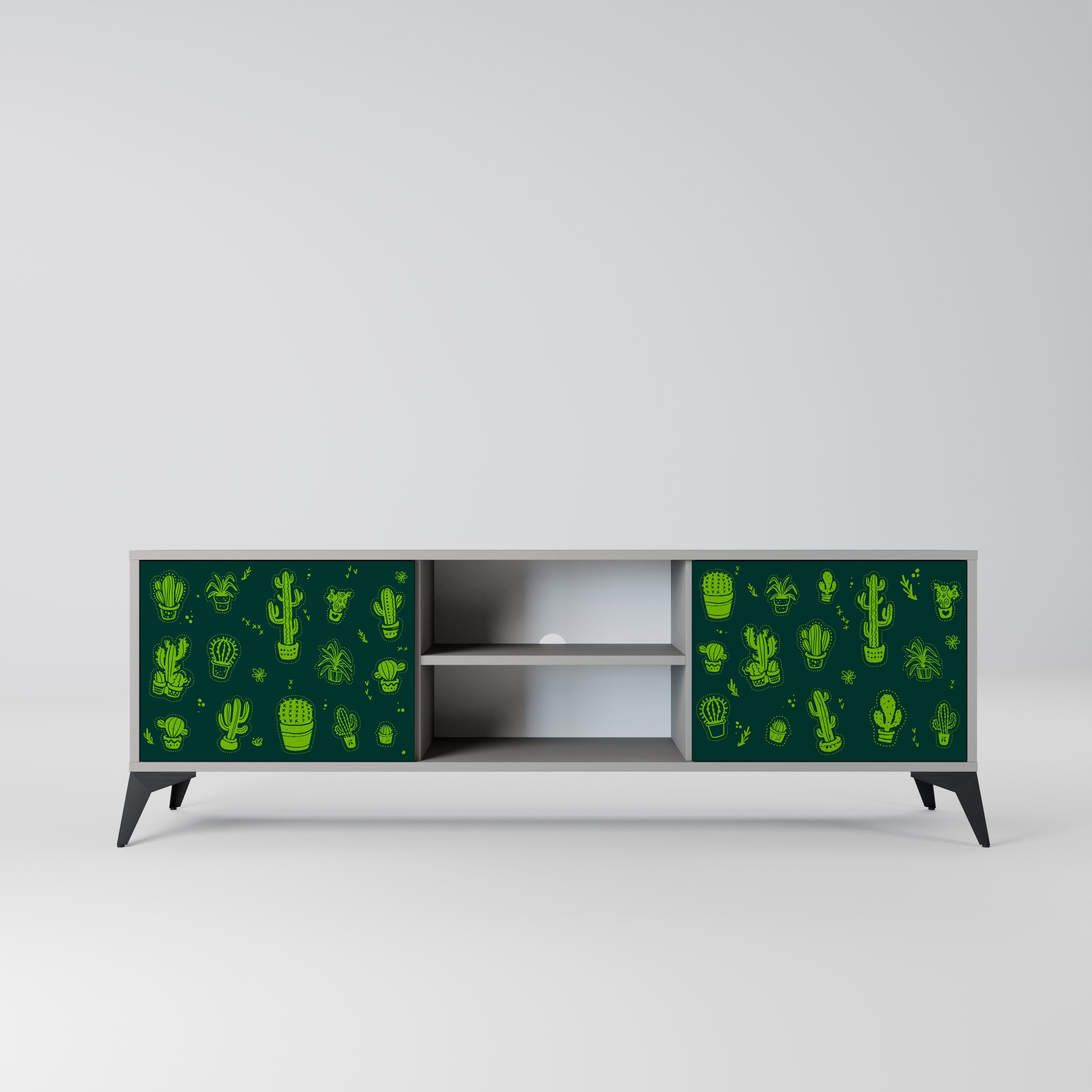 DESERT GREEN Szafka RTV 2-drzwiowa korpus Szary