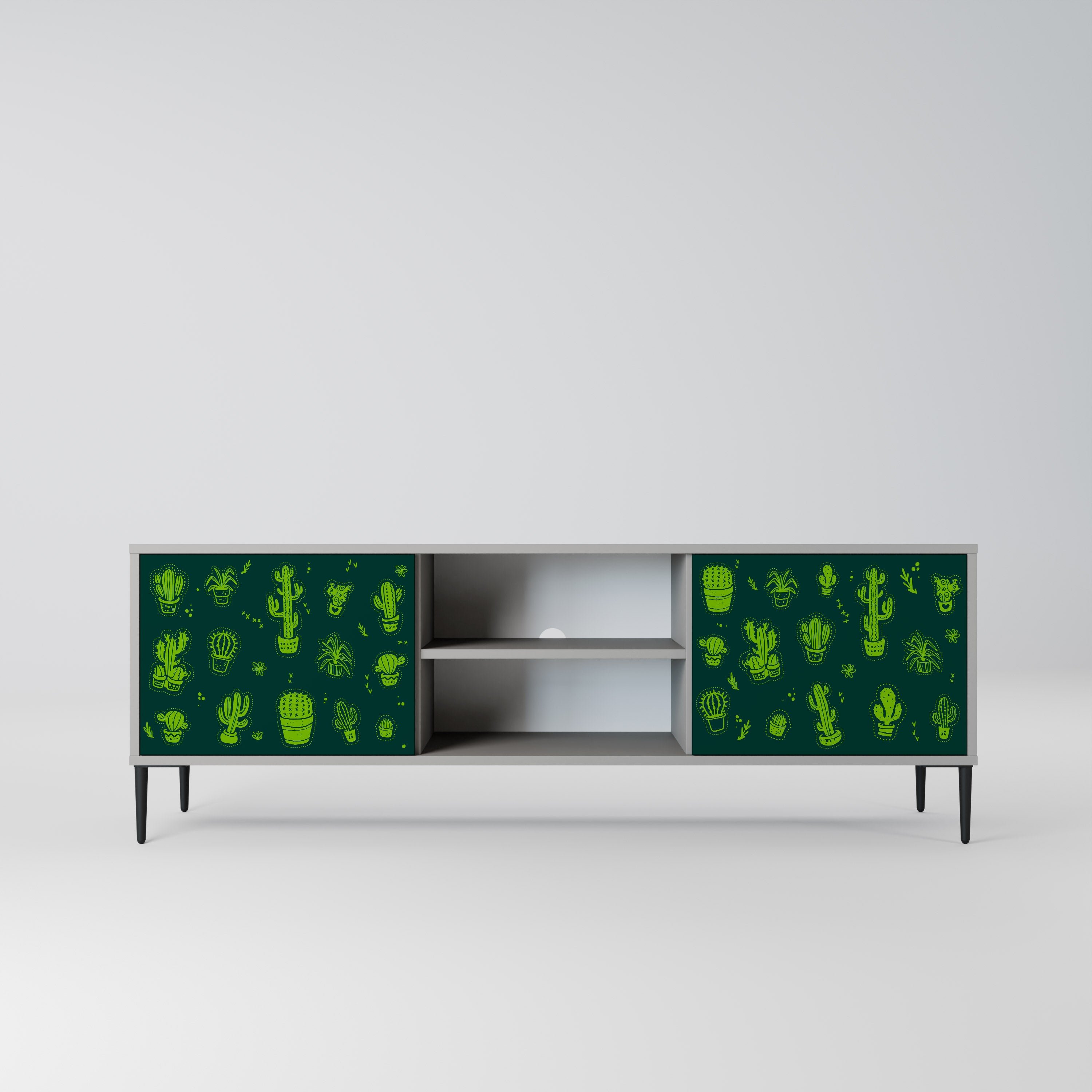 DESERT GREEN Szafka RTV 2-drzwiowa korpus Szary