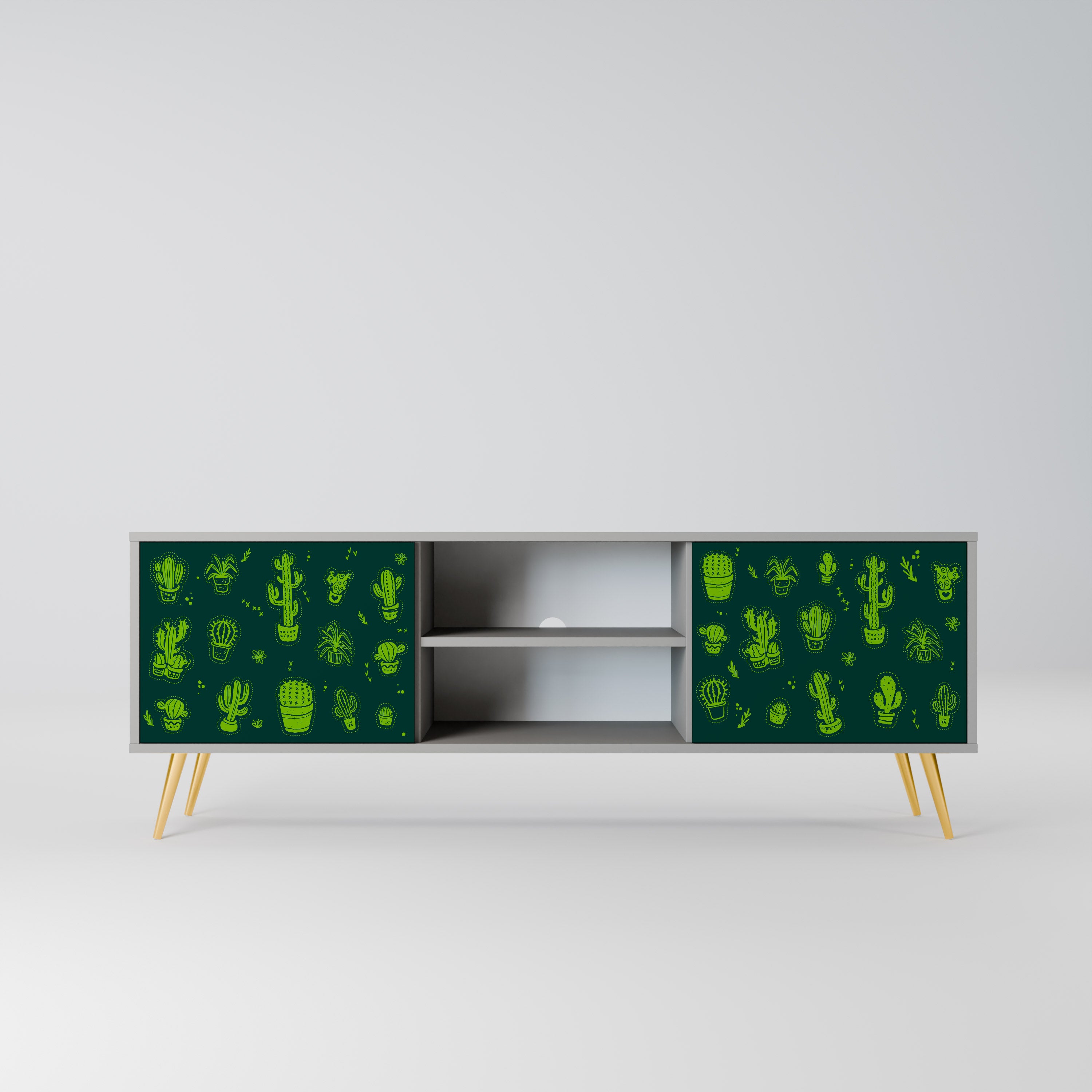 DESERT GREEN Szafka RTV 2-drzwiowa korpus Szary