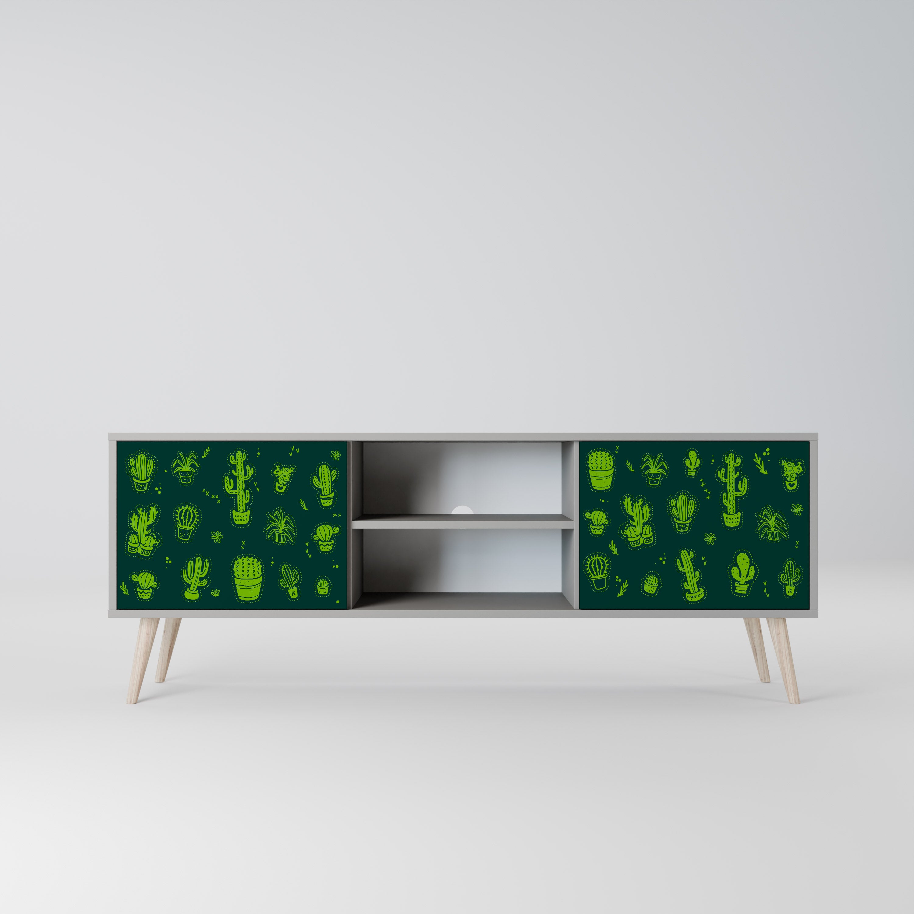 DESERT GREEN Szafka RTV 2-drzwiowa korpus Szary