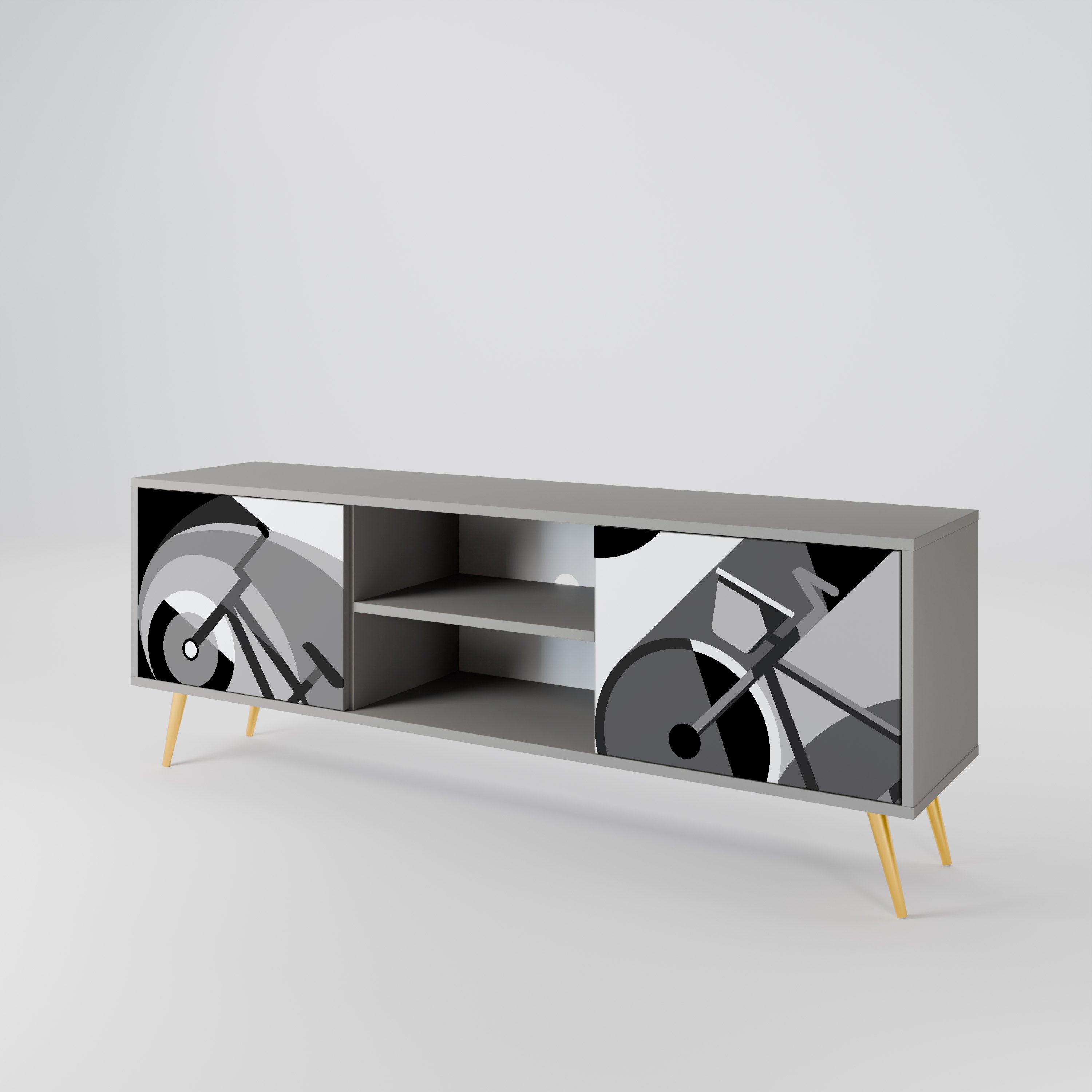 BIKE ENERGY Szafka RTV 2-drzwiowa korpus Szary