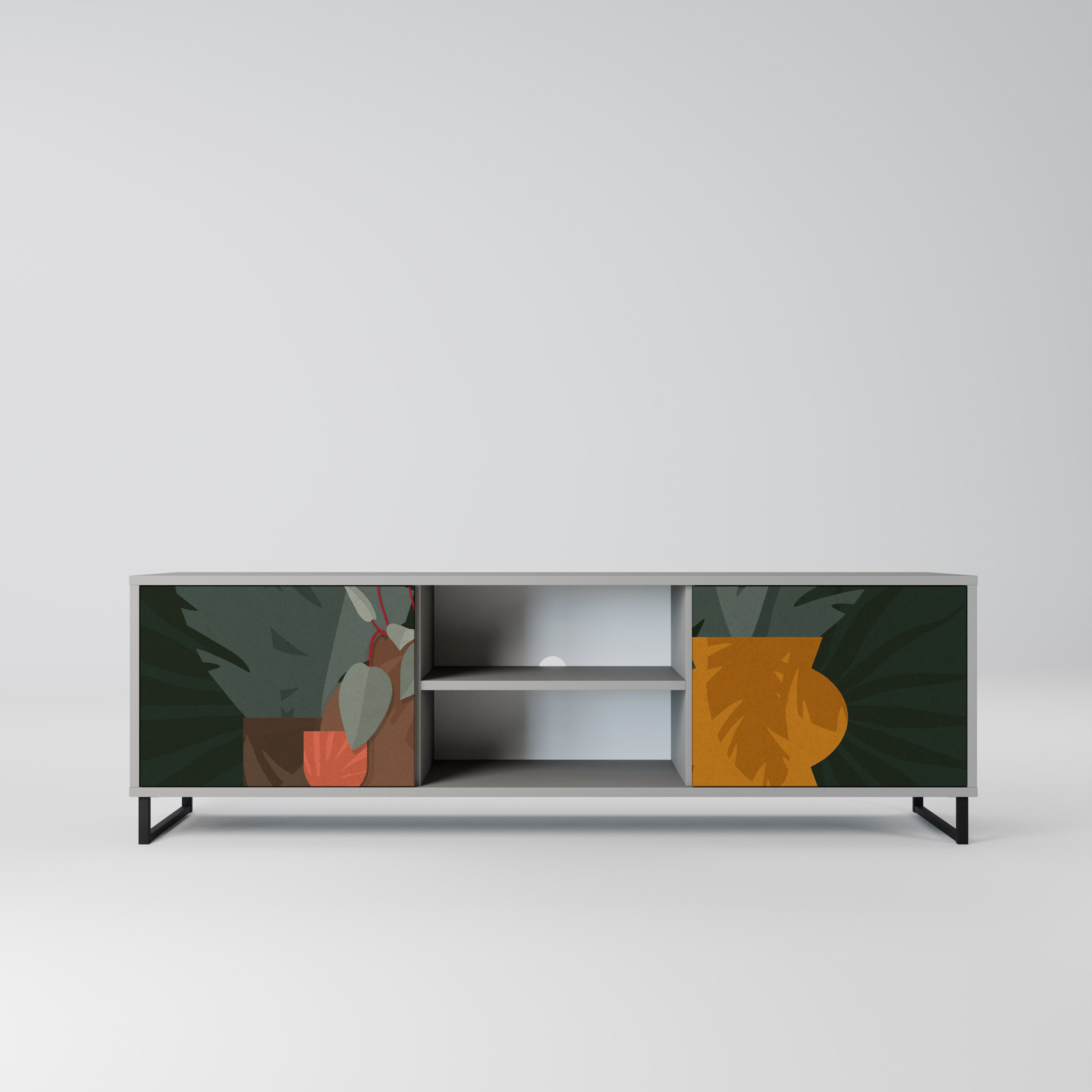 TROPICAL COMPOSITION Szafka RTV 2-drzwiowa korpus Szary