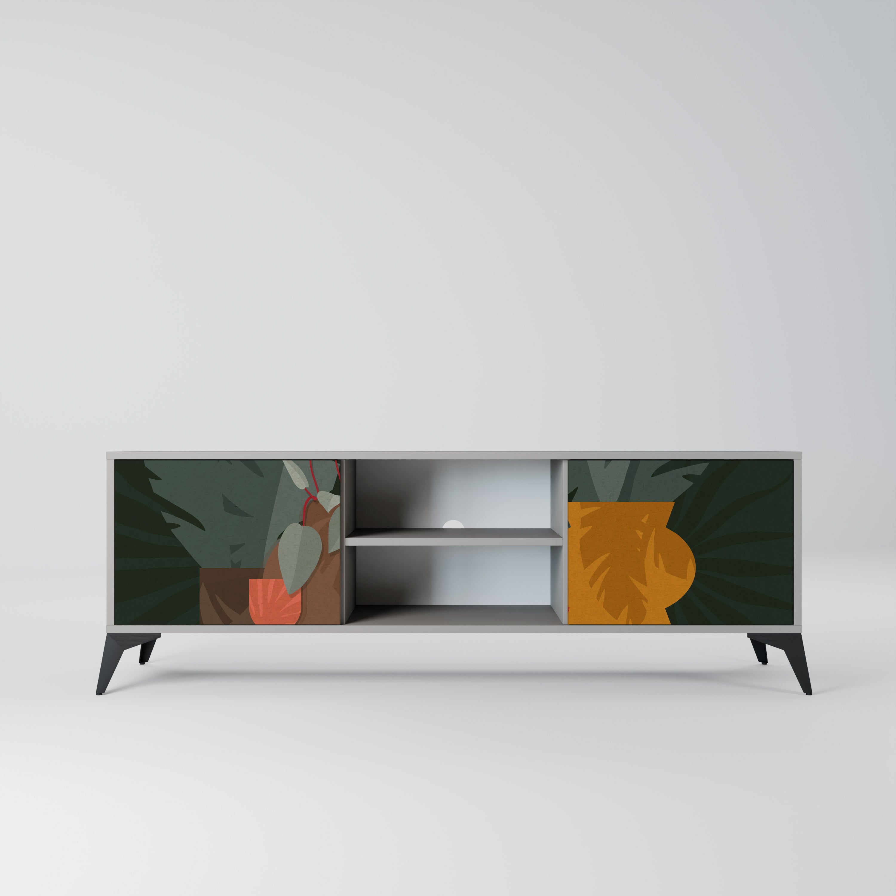 TROPICAL COMPOSITION Szafka RTV 2-drzwiowa korpus Szary