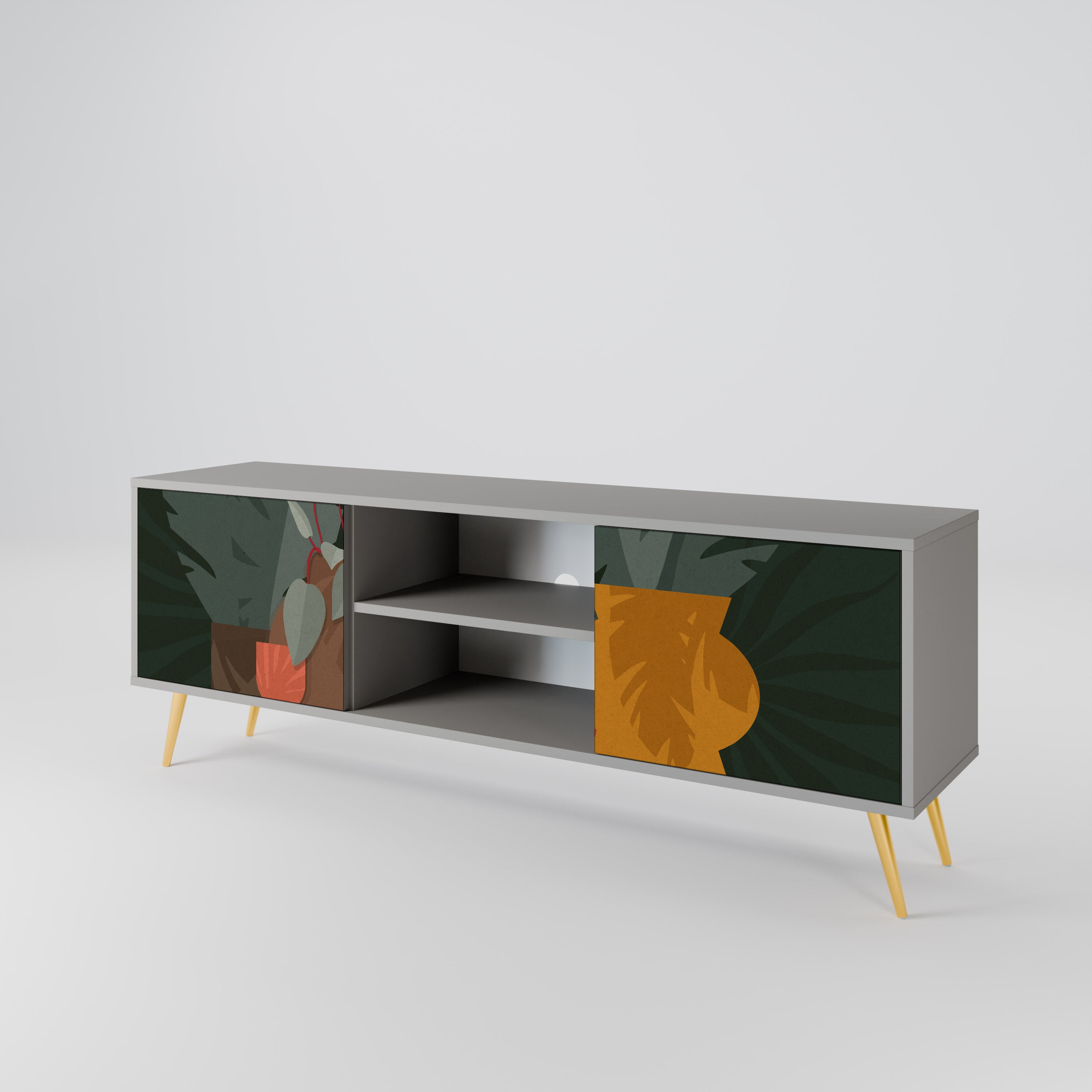 TROPICAL COMPOSITION Szafka RTV 2-drzwiowa korpus Szary
