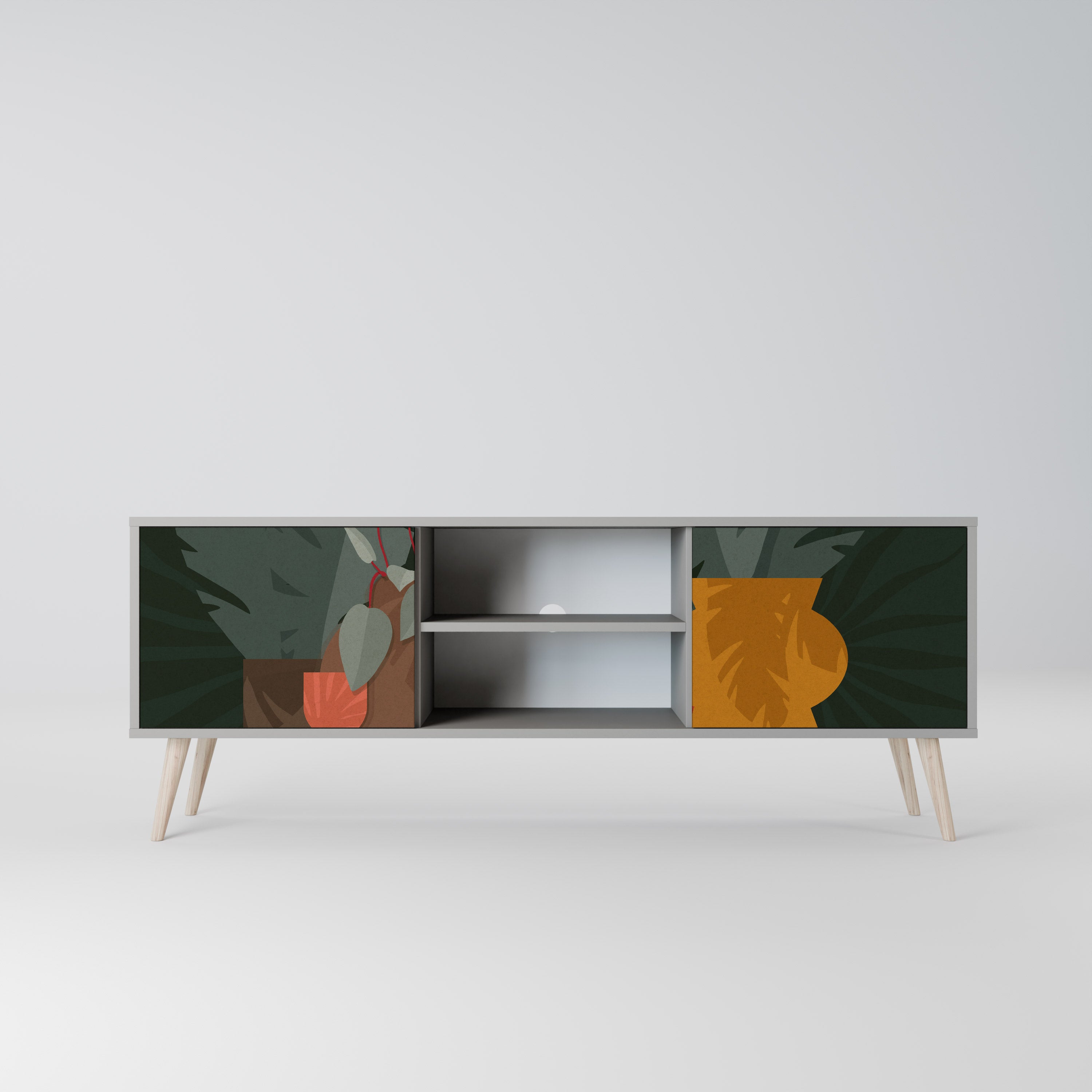 TROPICAL COMPOSITION Szafka RTV 2-drzwiowa korpus Szary