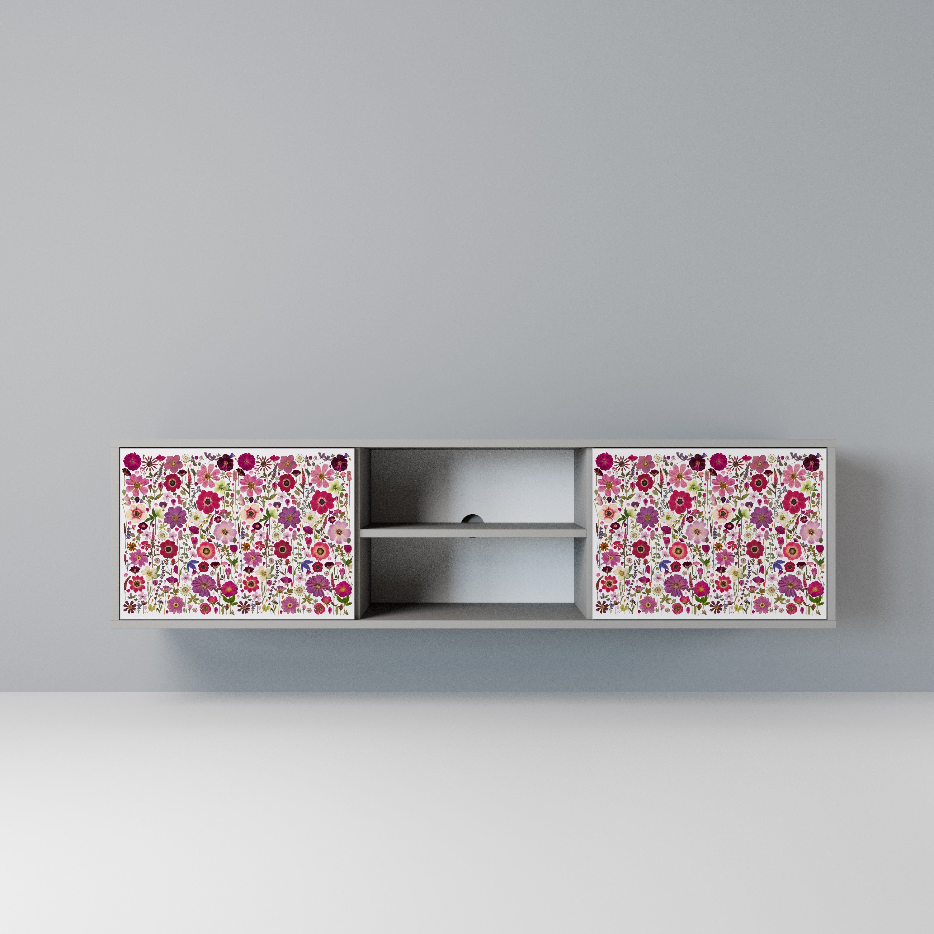 PETAL GARDEN Szafka RTV 2-drzwiowa korpus Szary