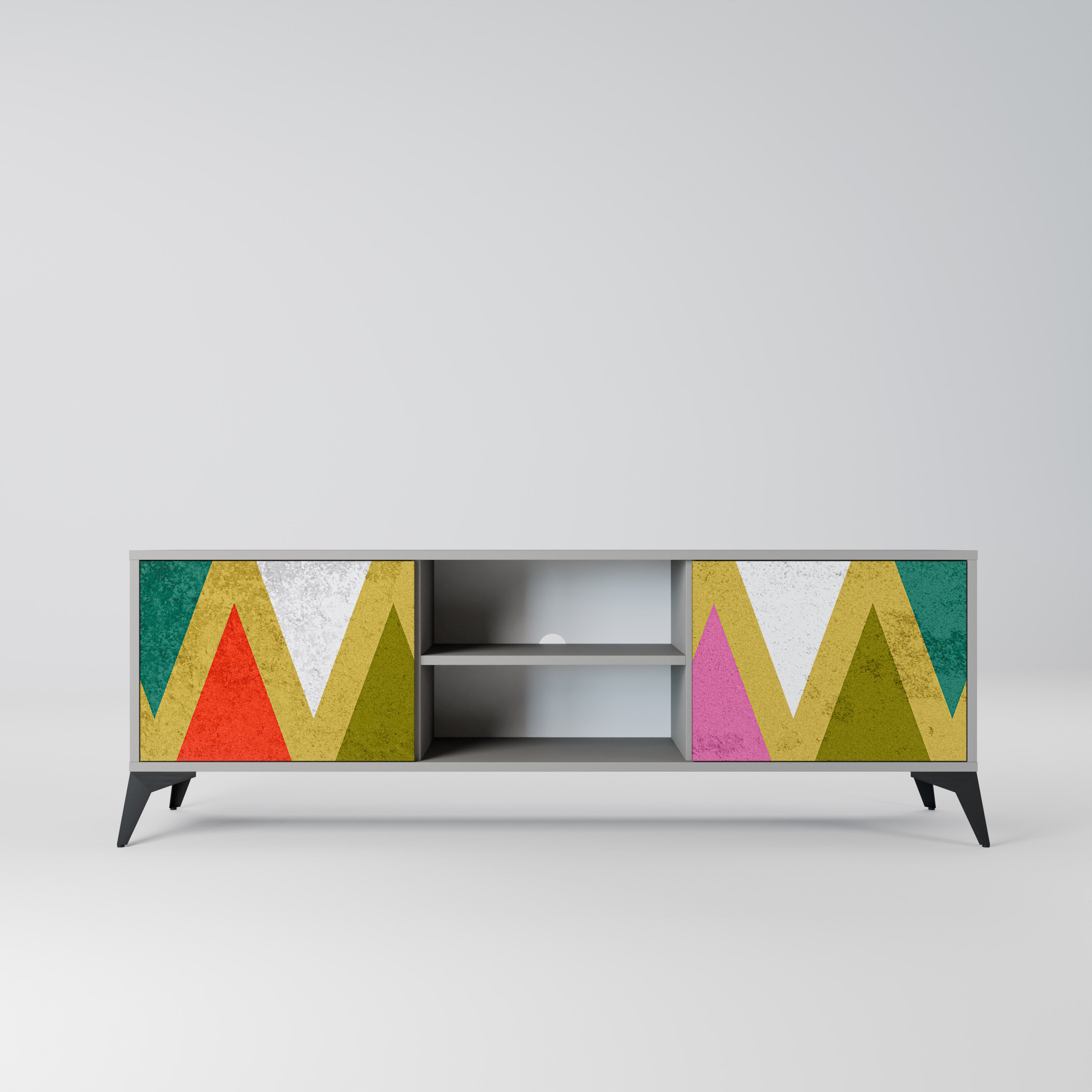 COLORFUL TRIANGLES Szafka RTV 2-drzwiowa korpus Szary