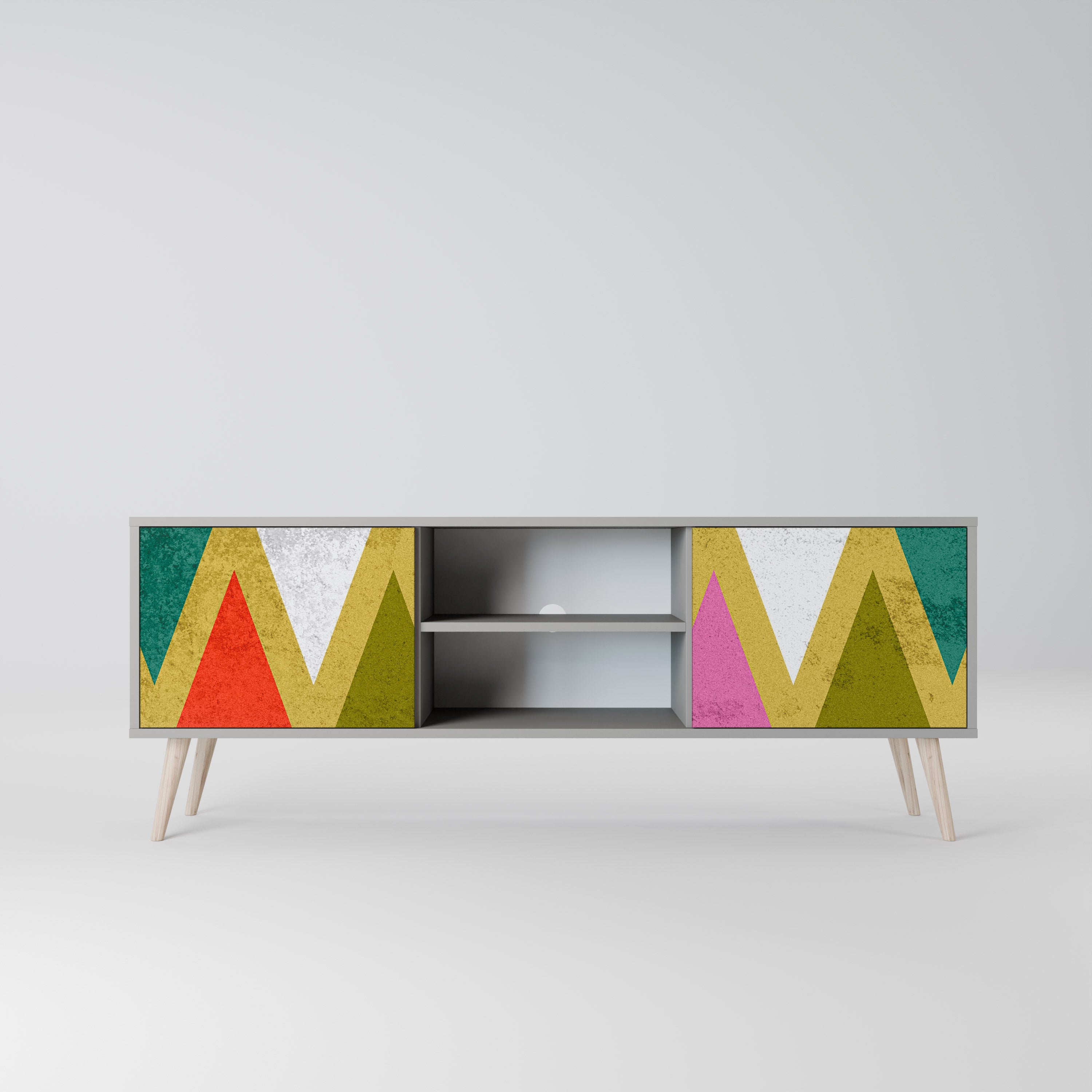 COLORFUL TRIANGLES Szafka RTV 2-drzwiowa korpus Szary