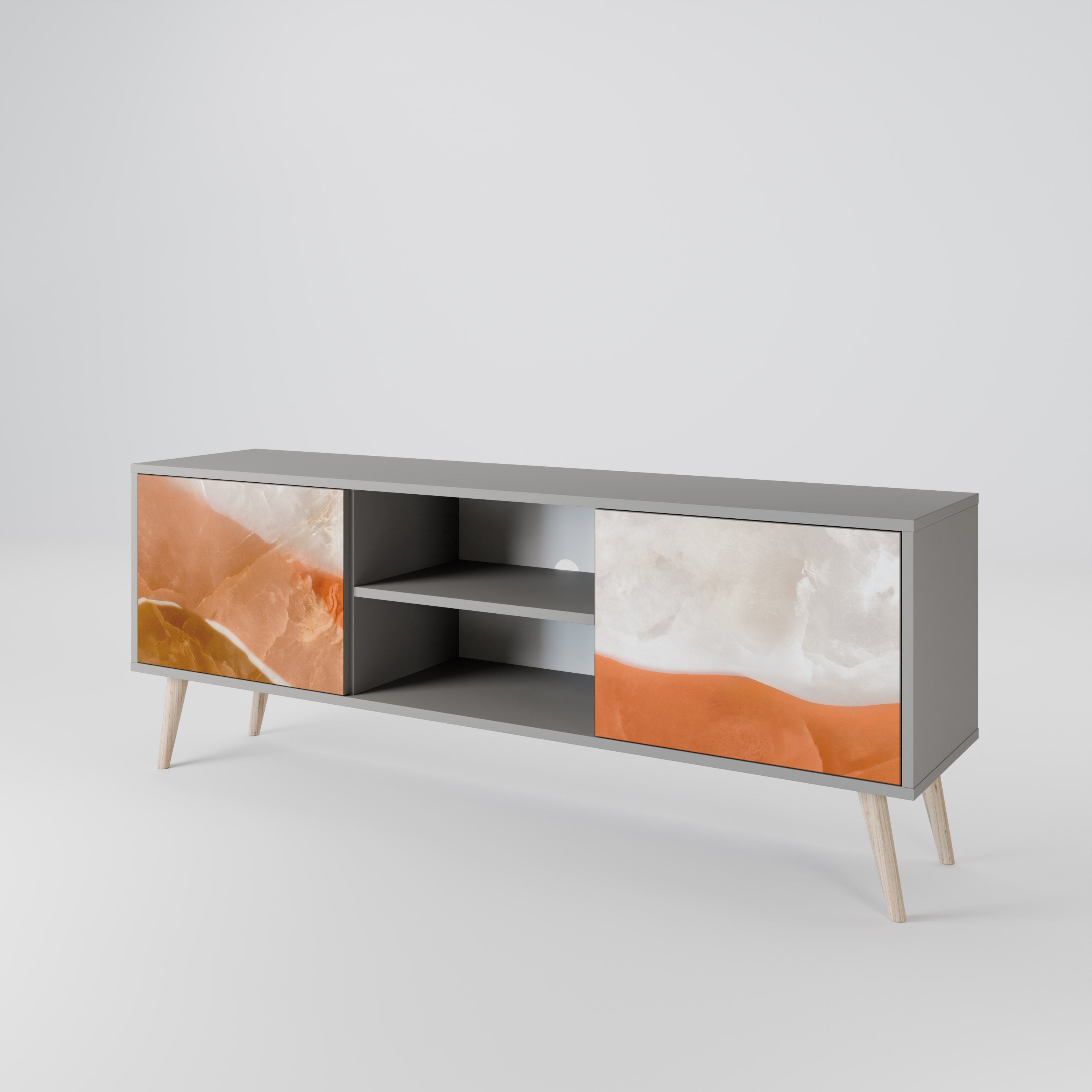 SANDHILLS SPLENDOUR Szafka RTV 2-drzwiowa korpus Szary