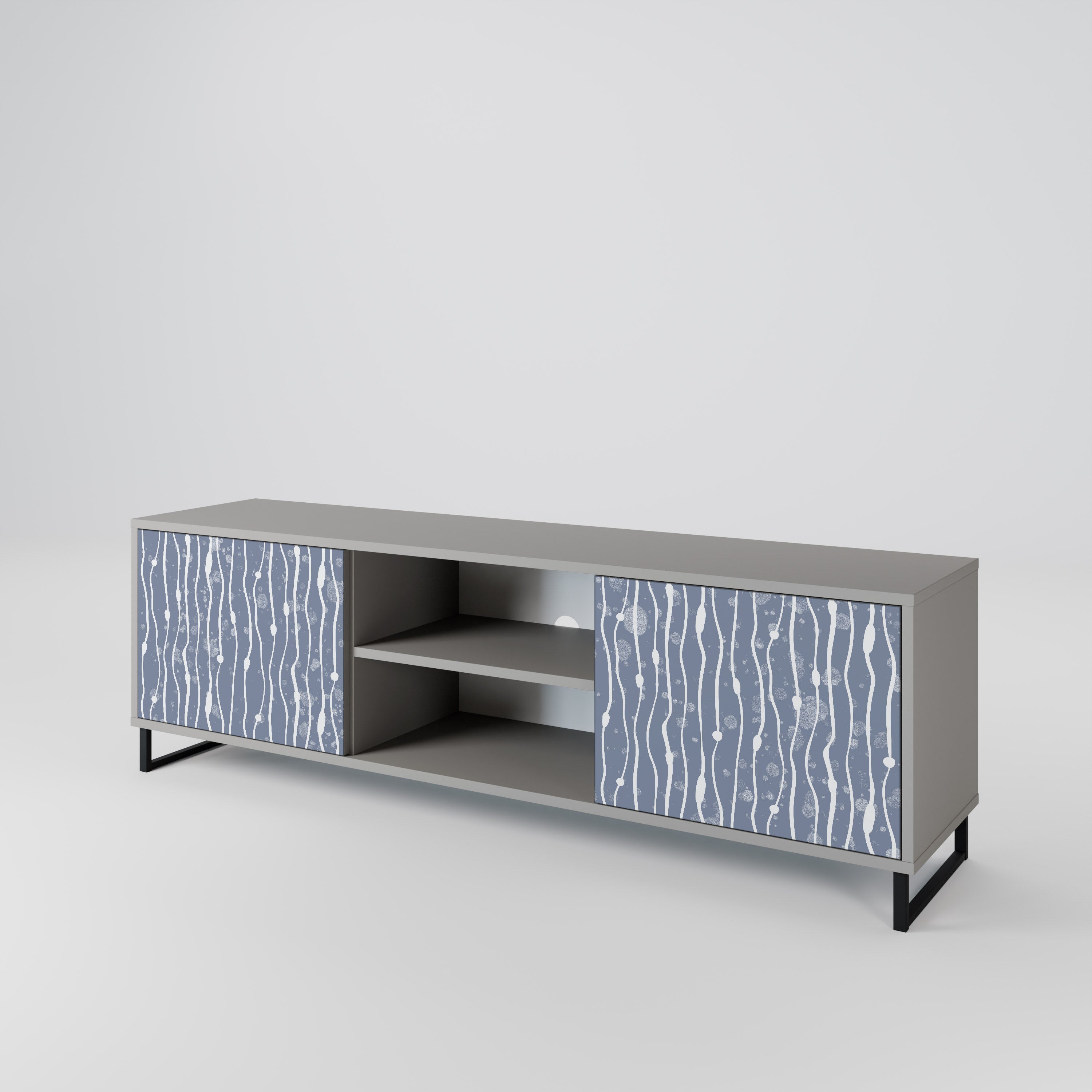 GRAPHITE RAIN Szafka RTV 2-drzwiowa korpus Szary