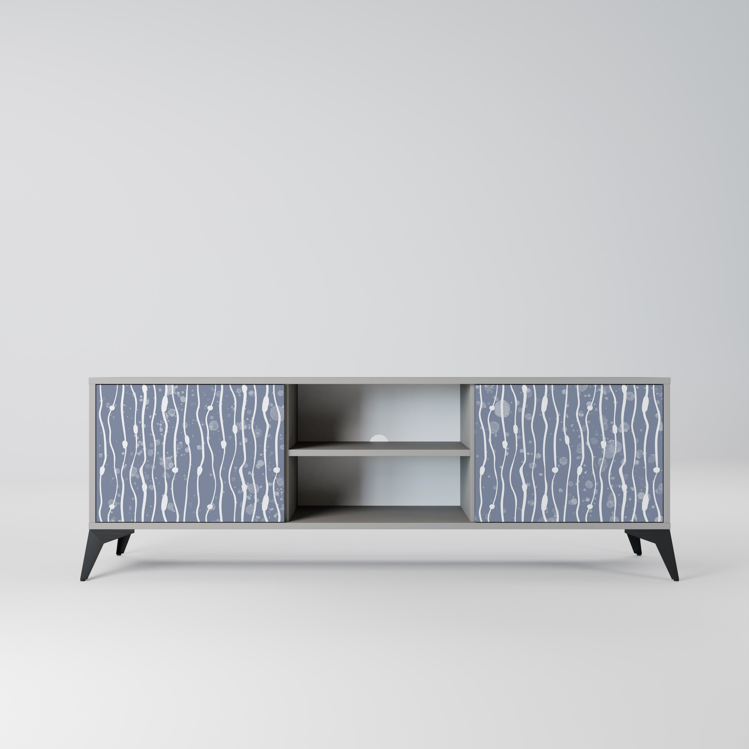 GRAPHITE RAIN Szafka RTV 2-drzwiowa korpus Szary