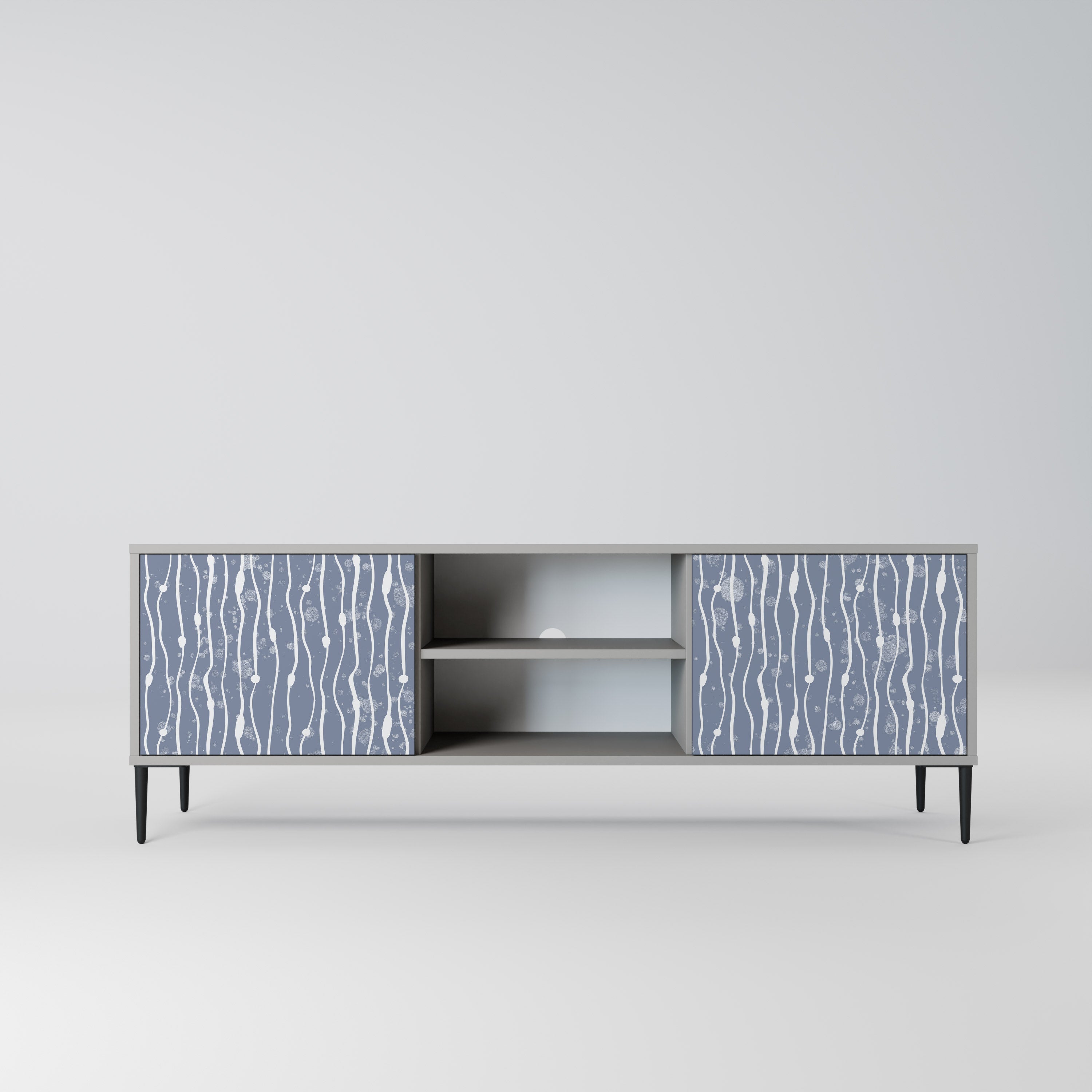 GRAPHITE RAIN Szafka RTV 2-drzwiowa korpus Szary