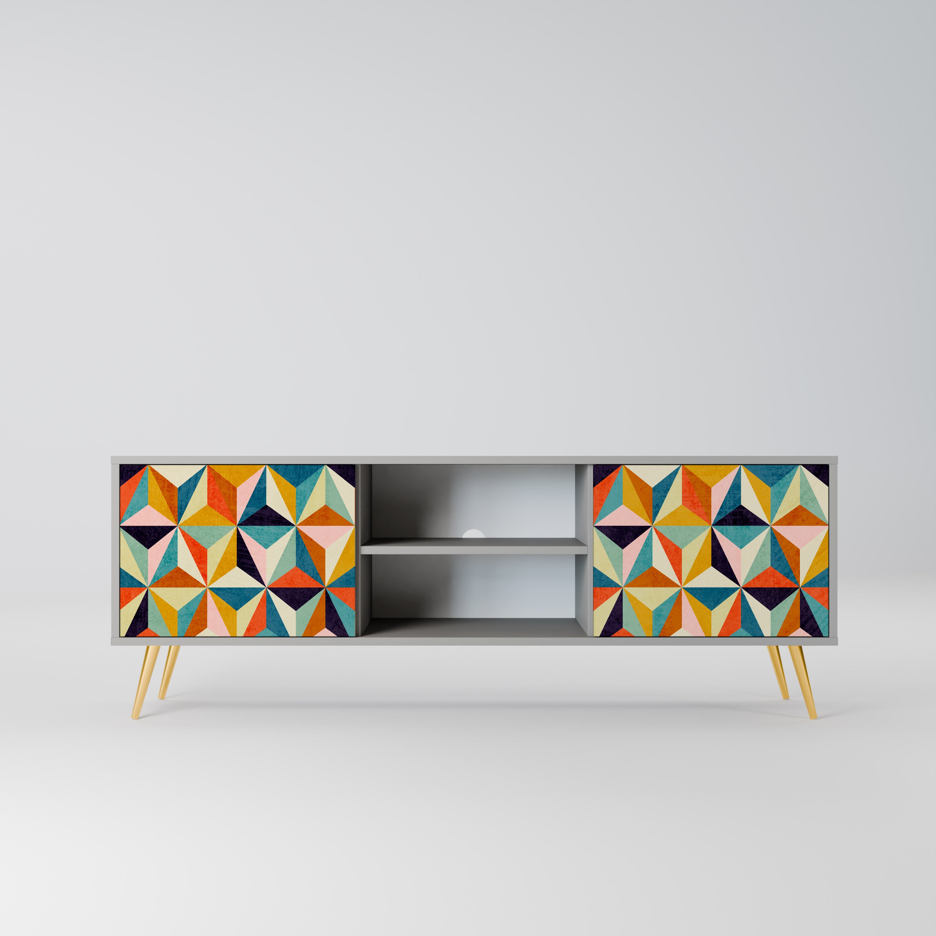 TESSELATE TREASURES Szafka RTV 2-drzwiowa korpus Szary