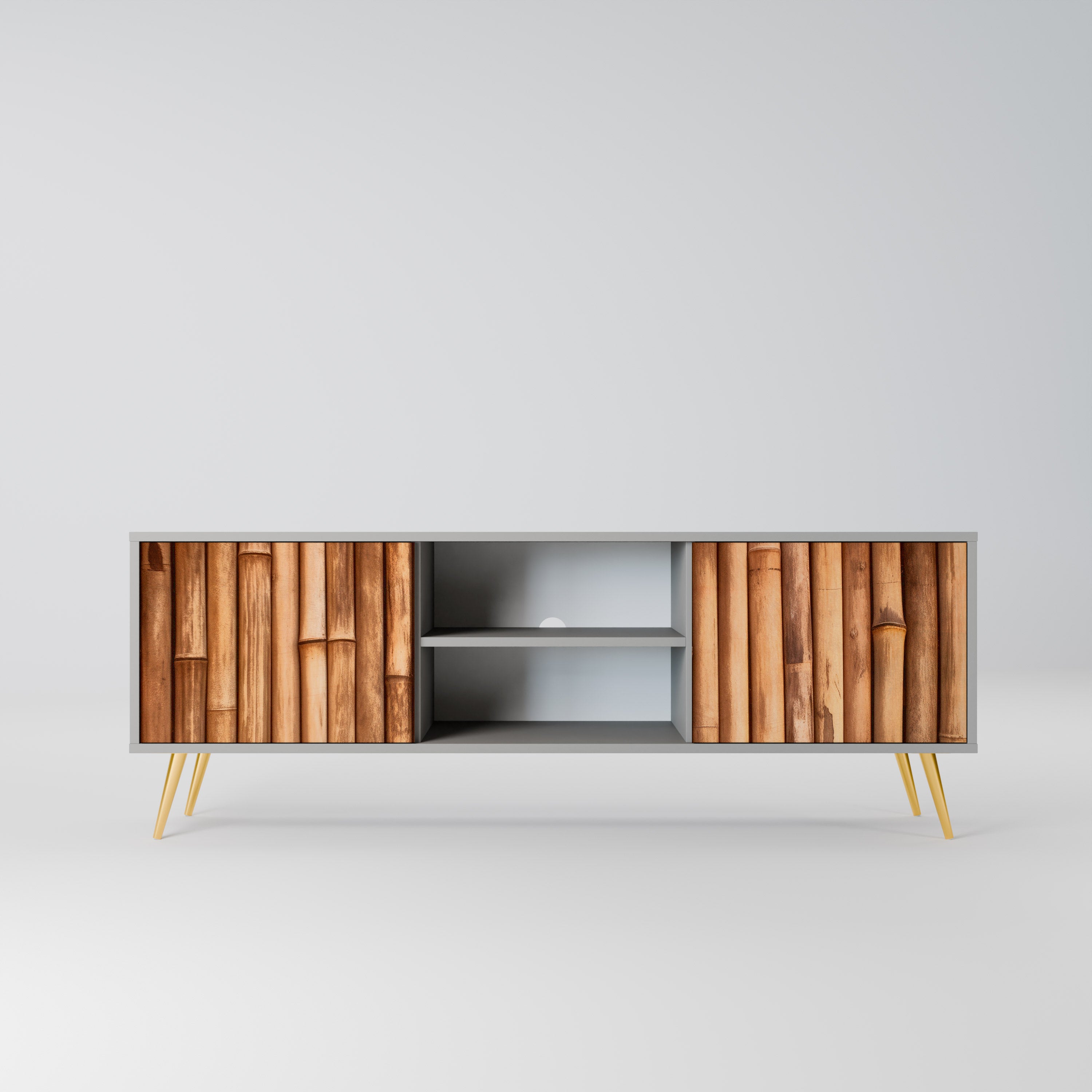 NATURAL WOOD Szafka RTV 2-drzwiowa korpus Szary