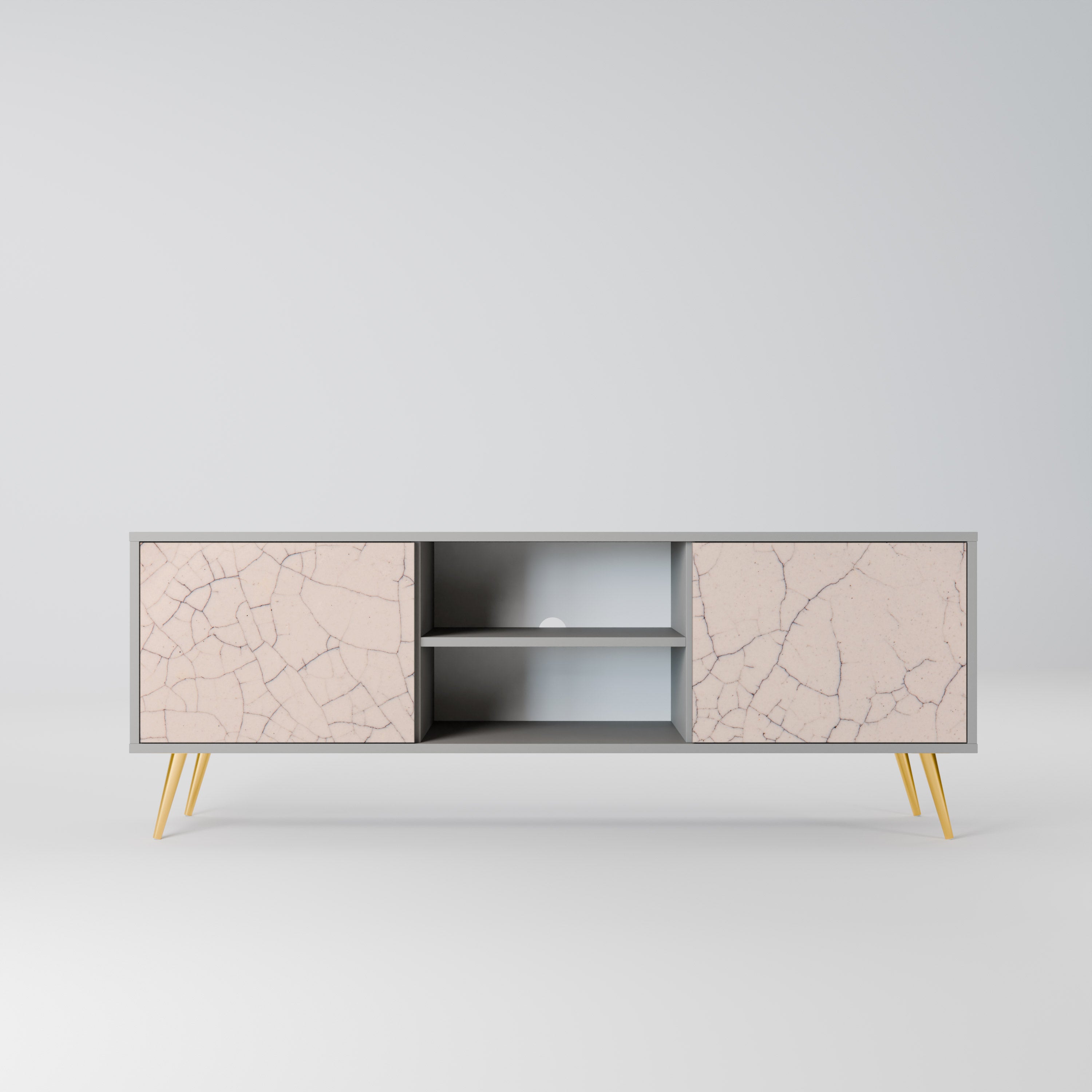 CERAMIC TEXTURE Szafka RTV 2-drzwiowa korpus Szary