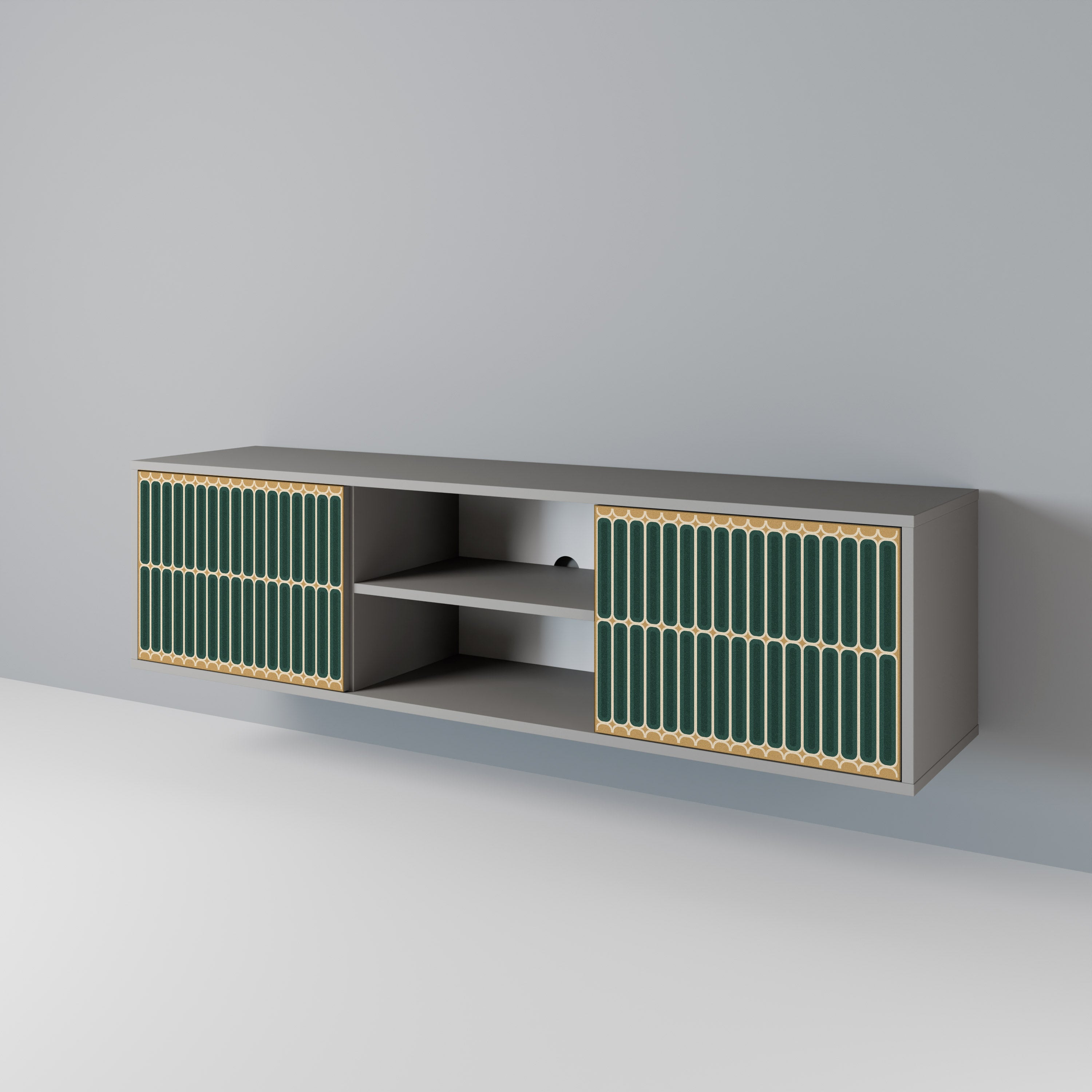 ILUSION GATE Szafka RTV 2-drzwiowa korpus Szary