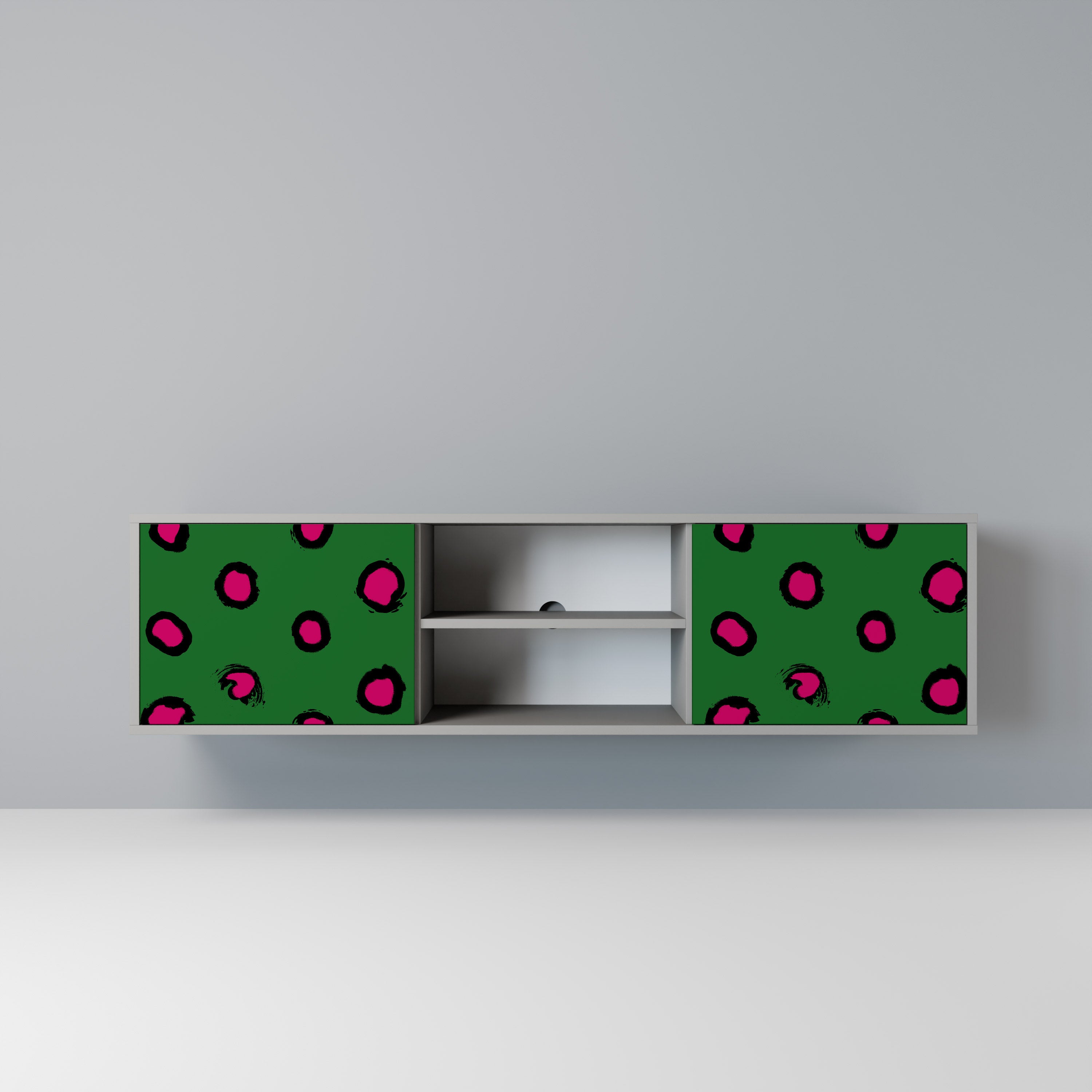 FUNKY SPOTS Szafka RTV 2-drzwiowa korpus Szary