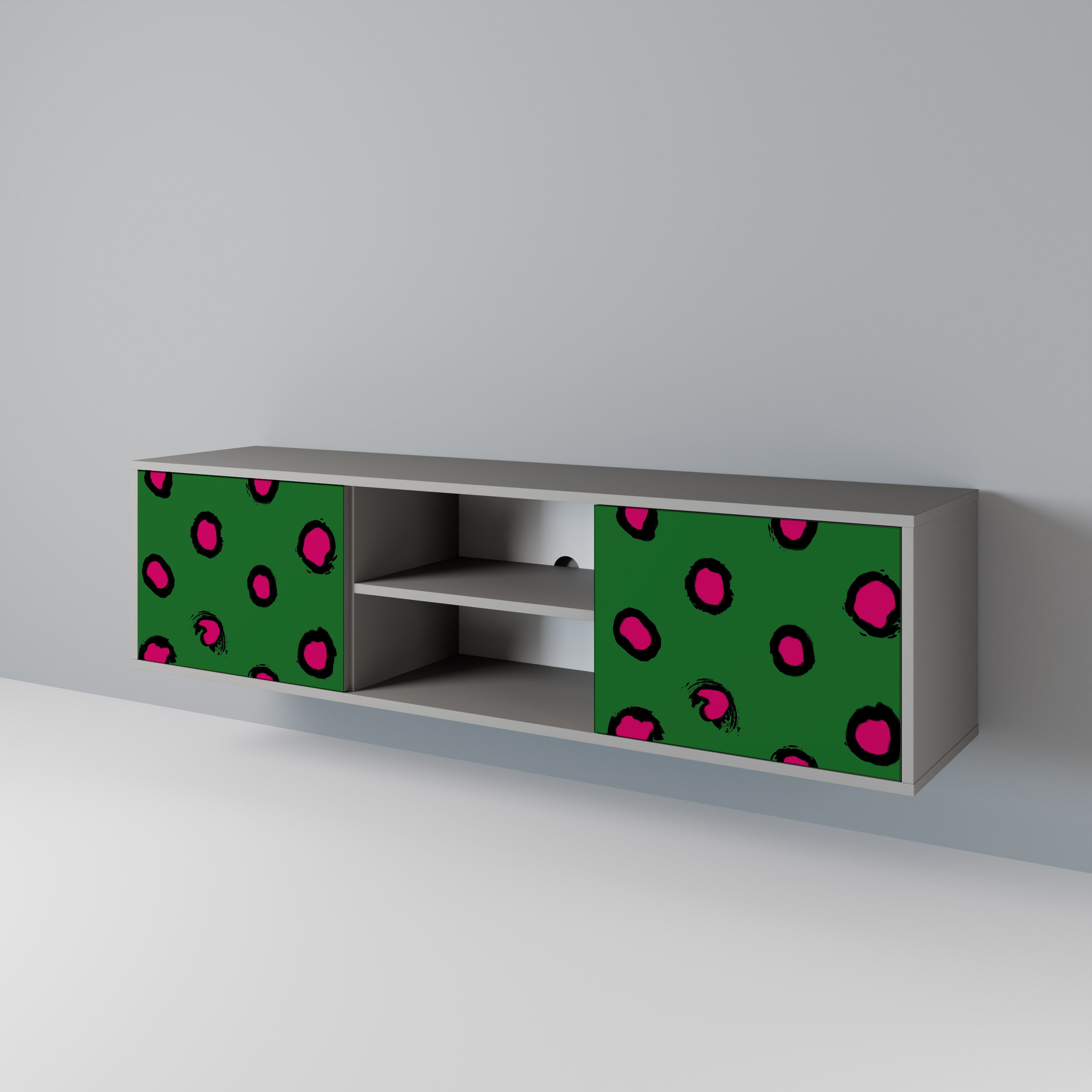 FUNKY SPOTS Szafka RTV 2-drzwiowa korpus Szary