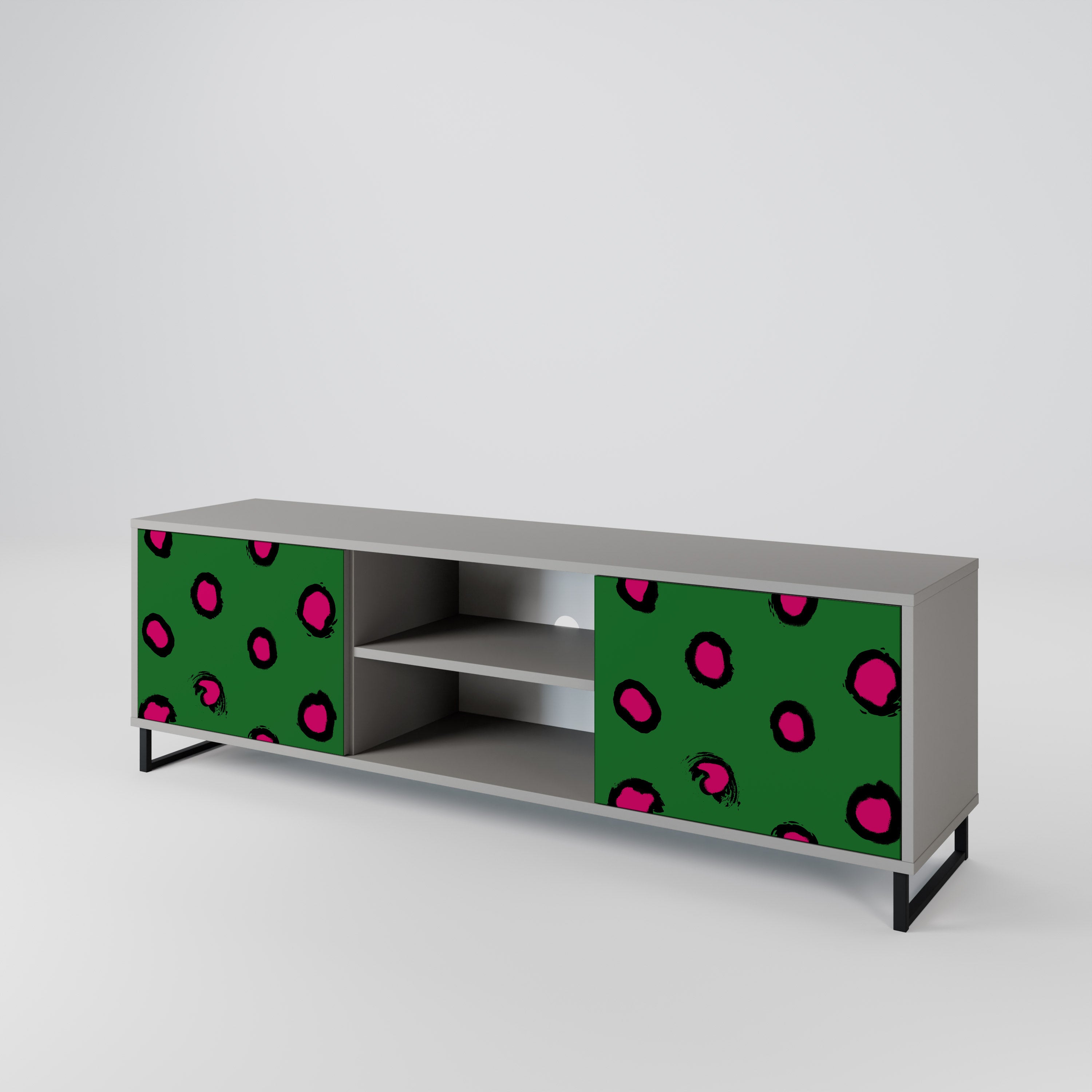 FUNKY SPOTS Szafka RTV 2-drzwiowa korpus Szary