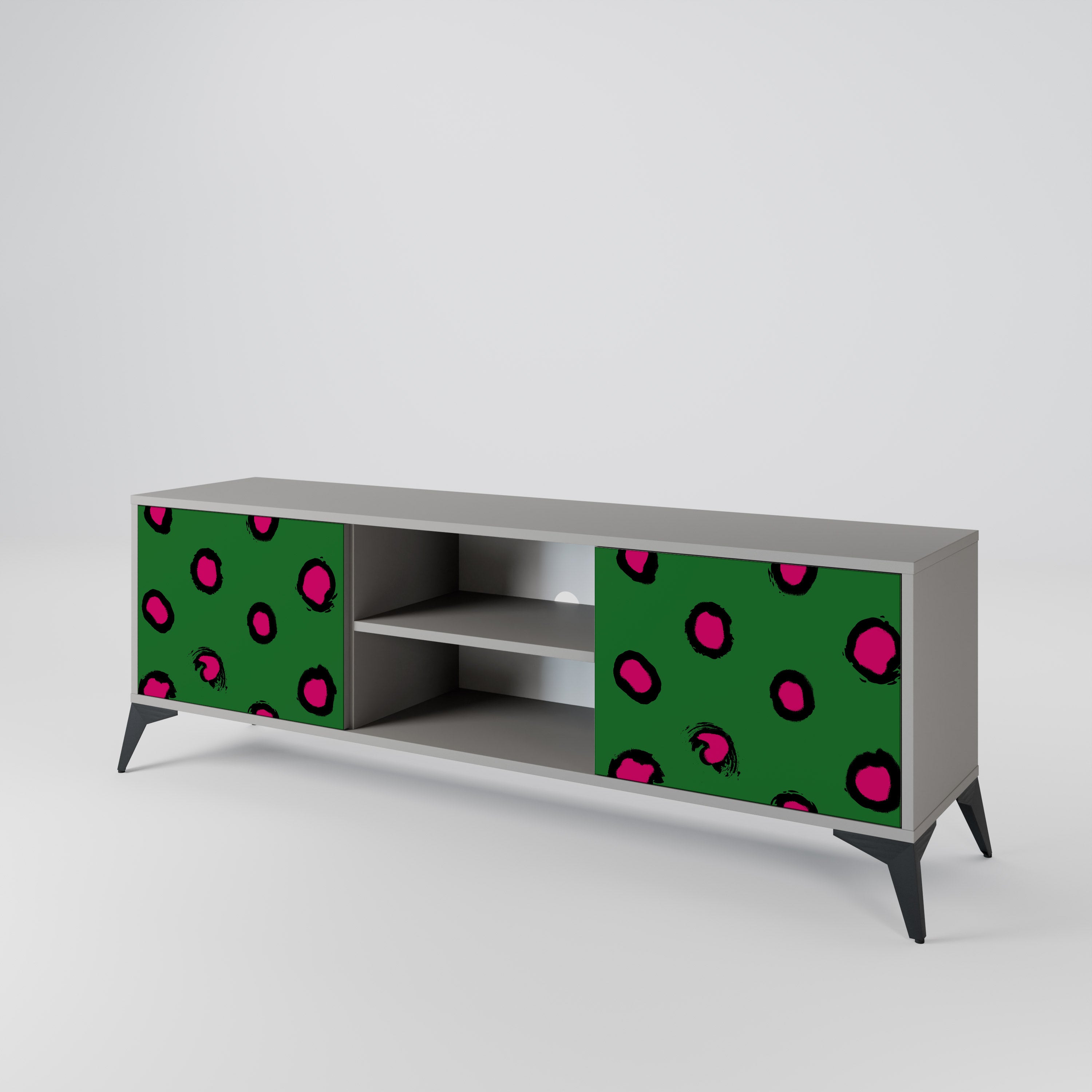 FUNKY SPOTS Szafka RTV 2-drzwiowa korpus Szary