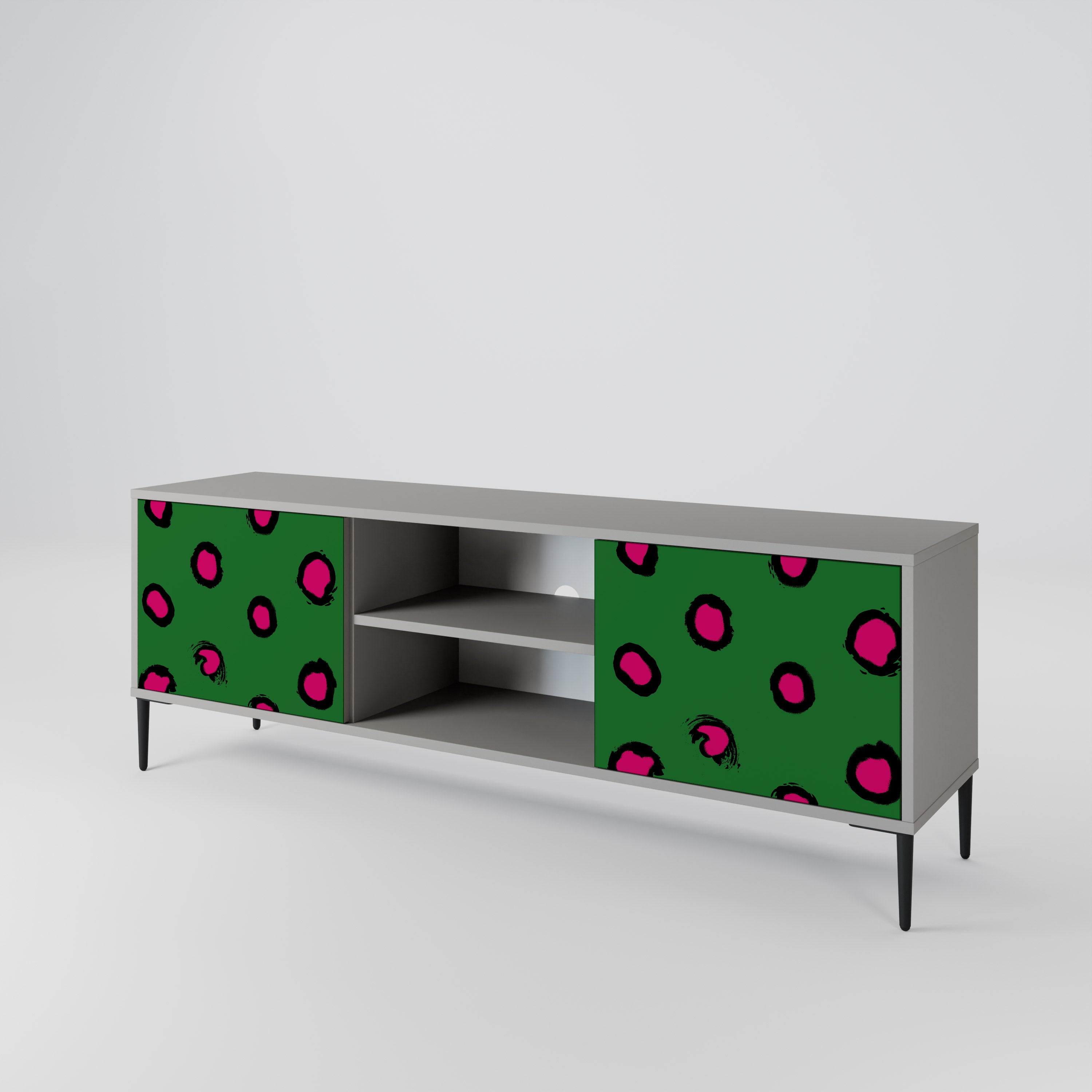 FUNKY SPOTS Szafka RTV 2-drzwiowa korpus Szary