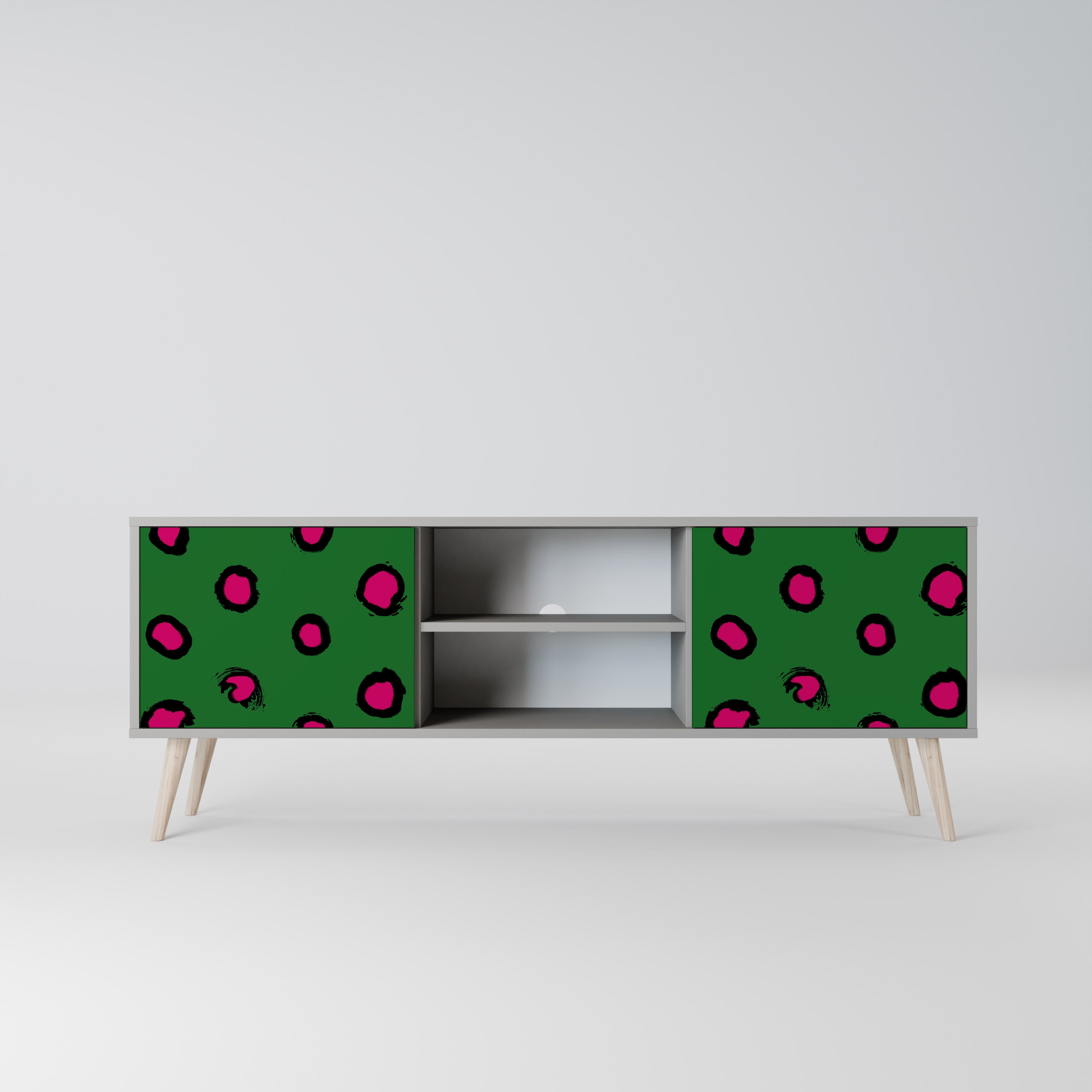 FUNKY SPOTS Szafka RTV 2-drzwiowa korpus Szary