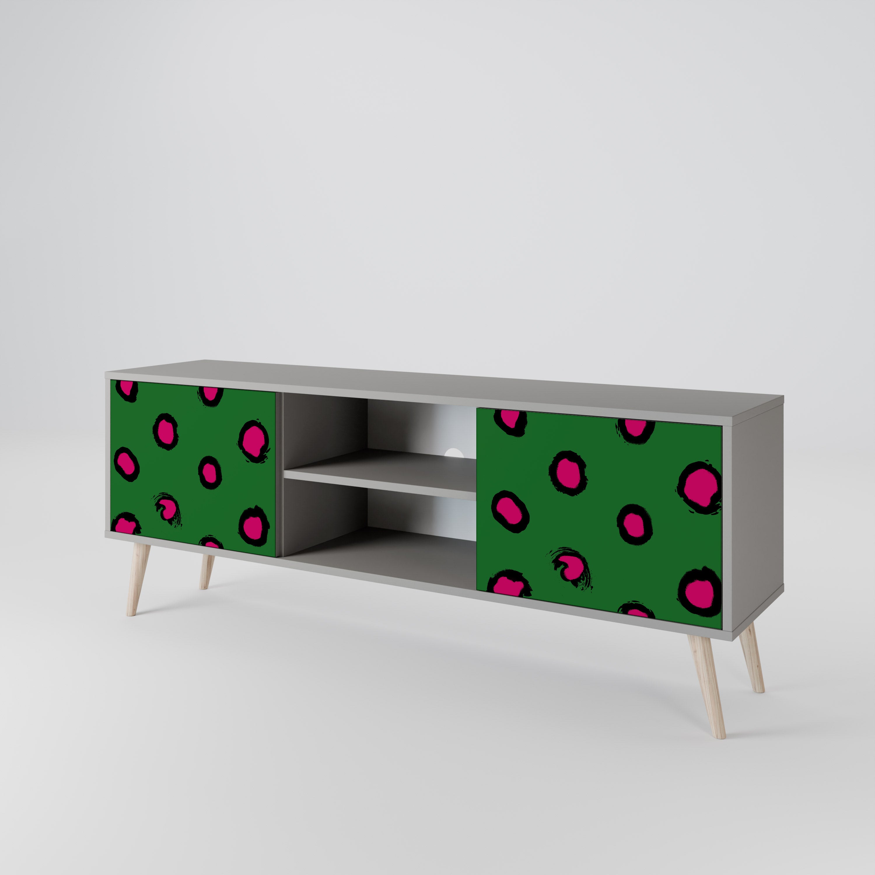 FUNKY SPOTS Szafka RTV 2-drzwiowa korpus Szary