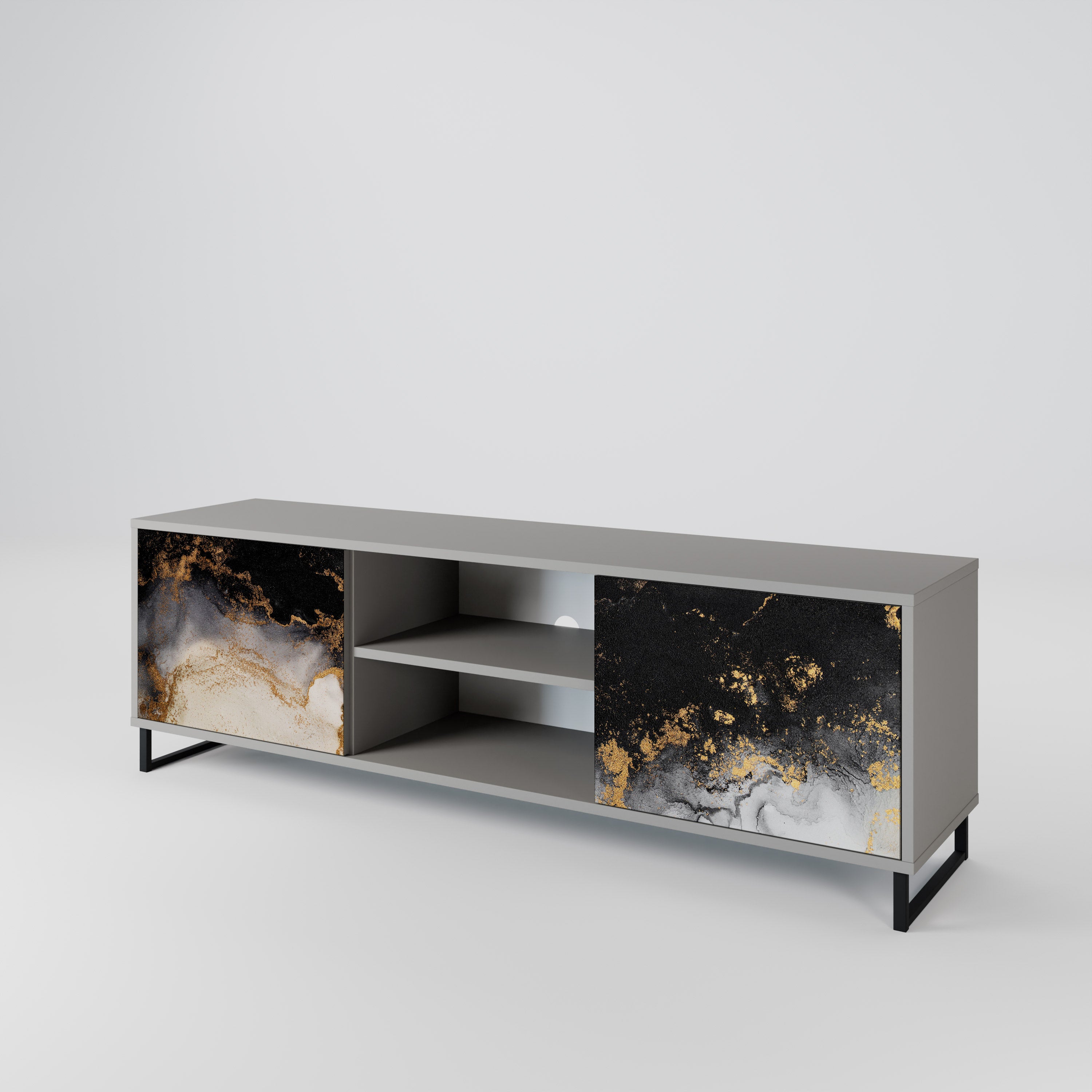 MARBLE OF TOMMORROW Szafka RTV 2-drzwiowa korpus Szary