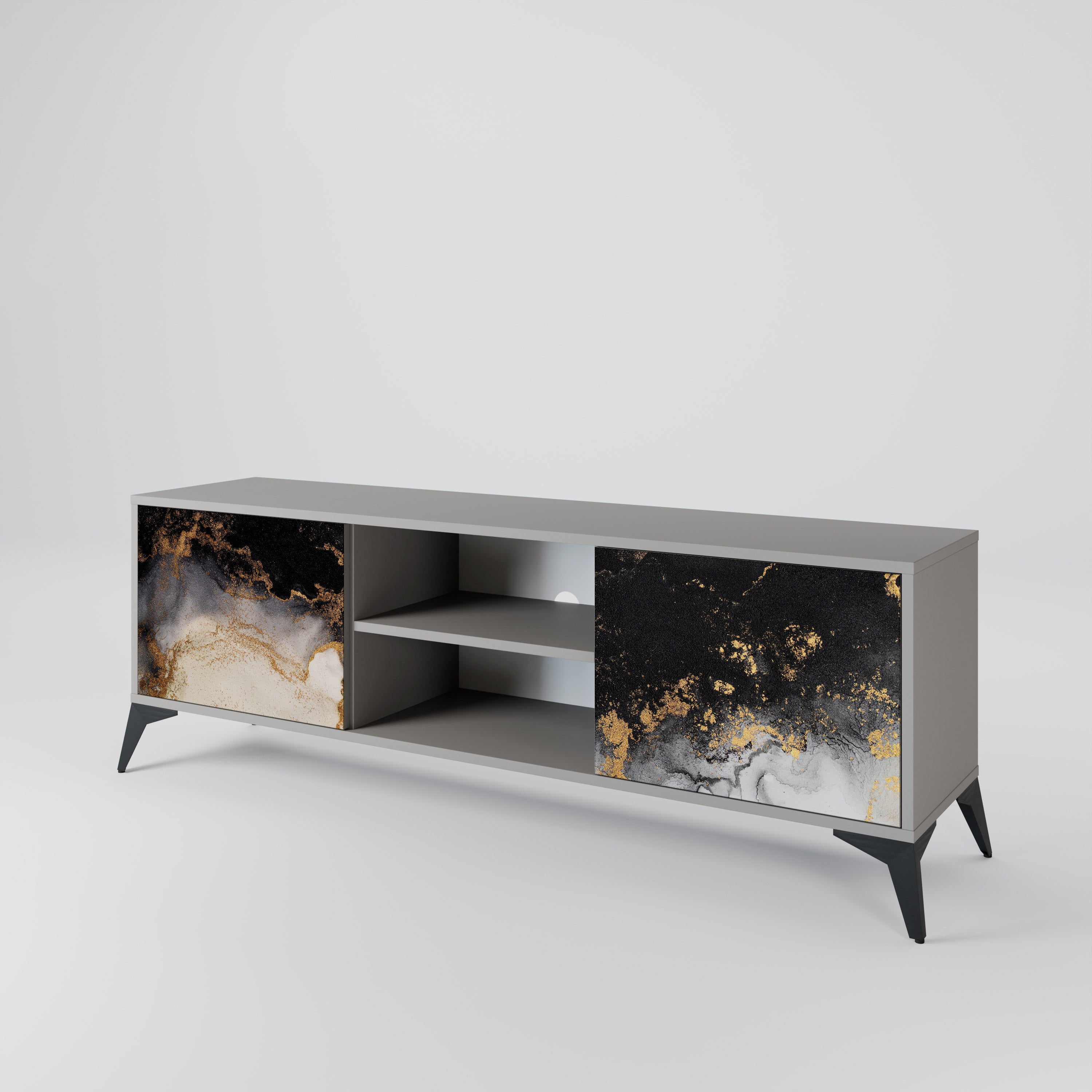 MARBLE OF TOMMORROW Szafka RTV 2-drzwiowa korpus Szary