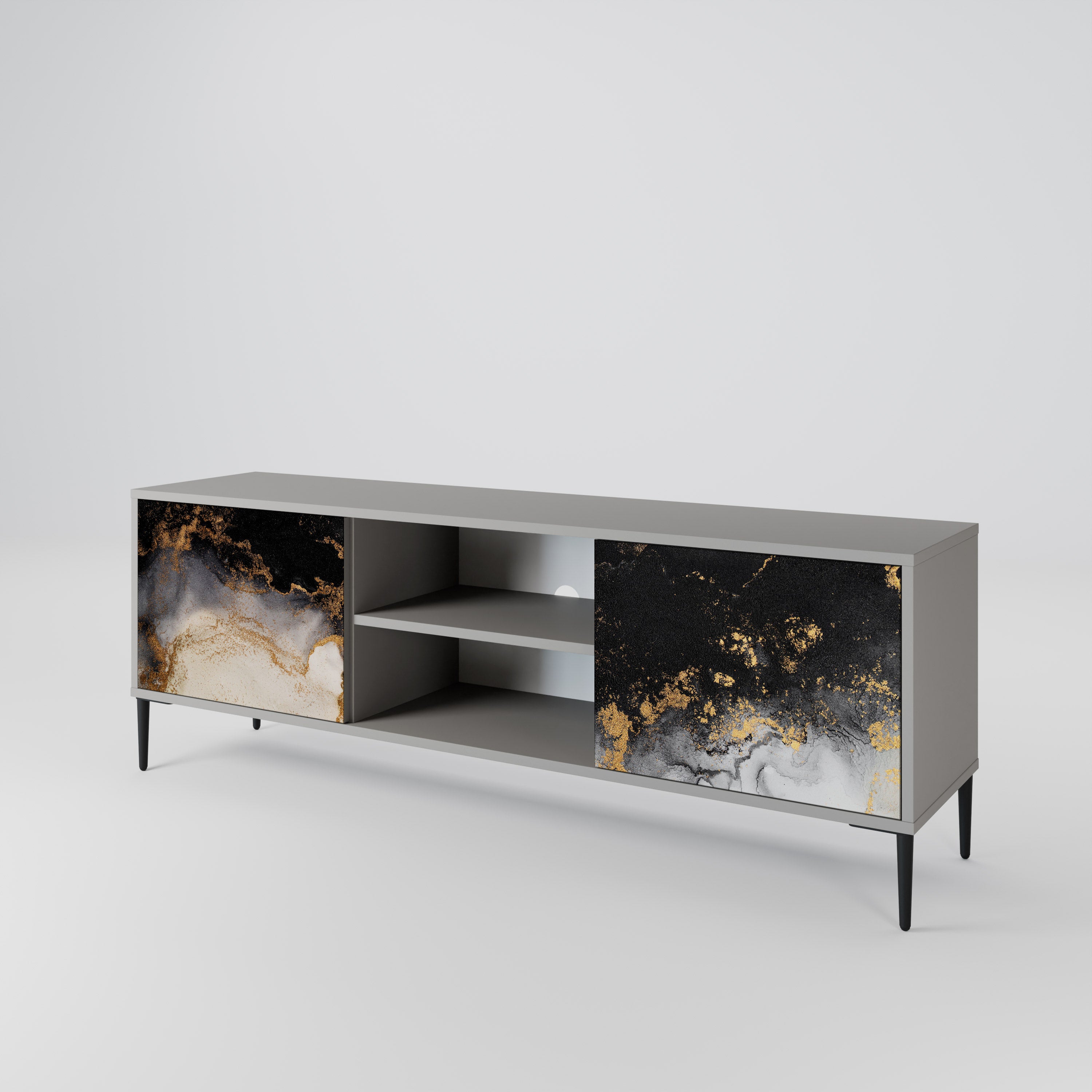 MARBLE OF TOMMORROW Szafka RTV 2-drzwiowa korpus Szary