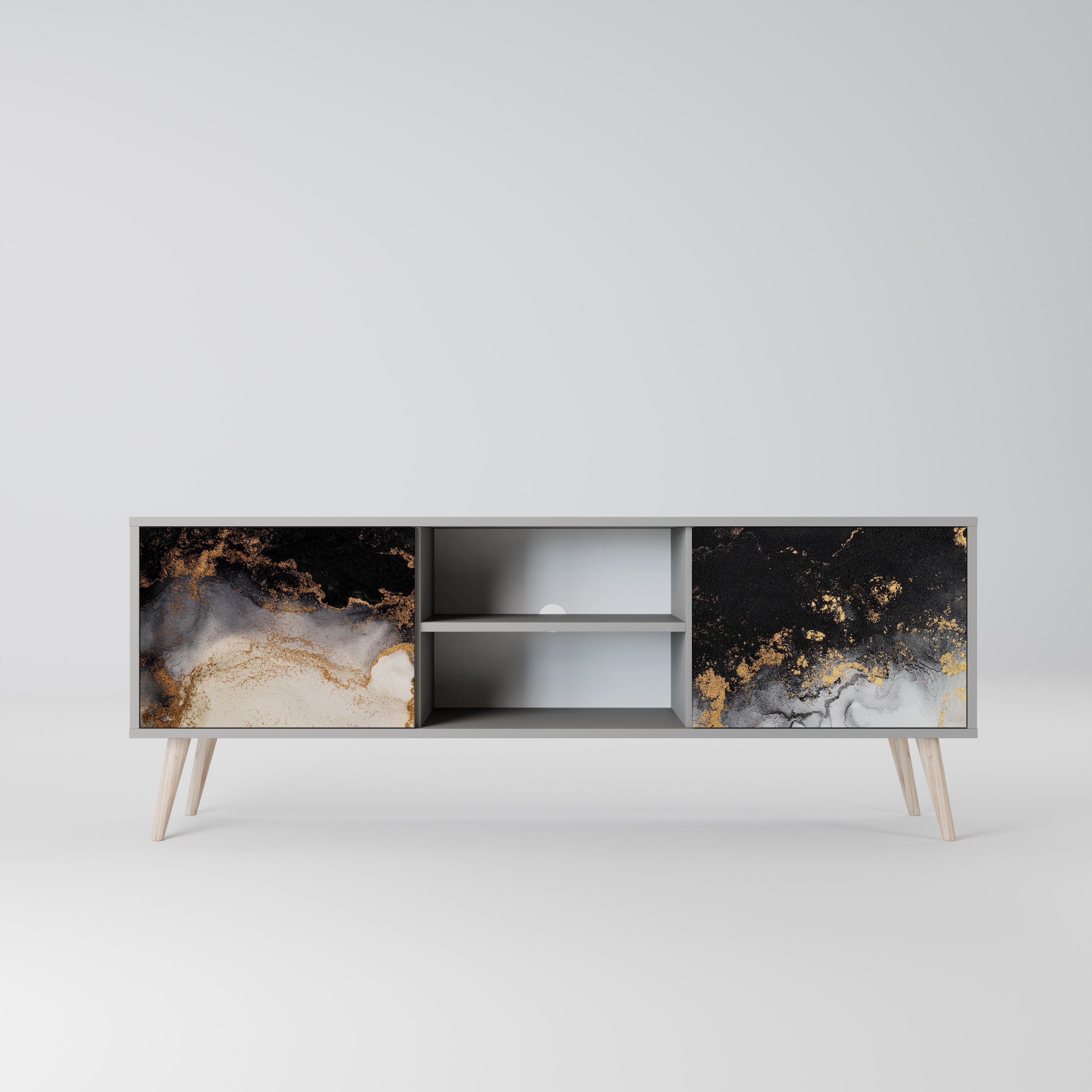 MARBLE OF TOMMORROW Szafka RTV 2-drzwiowa korpus Szary