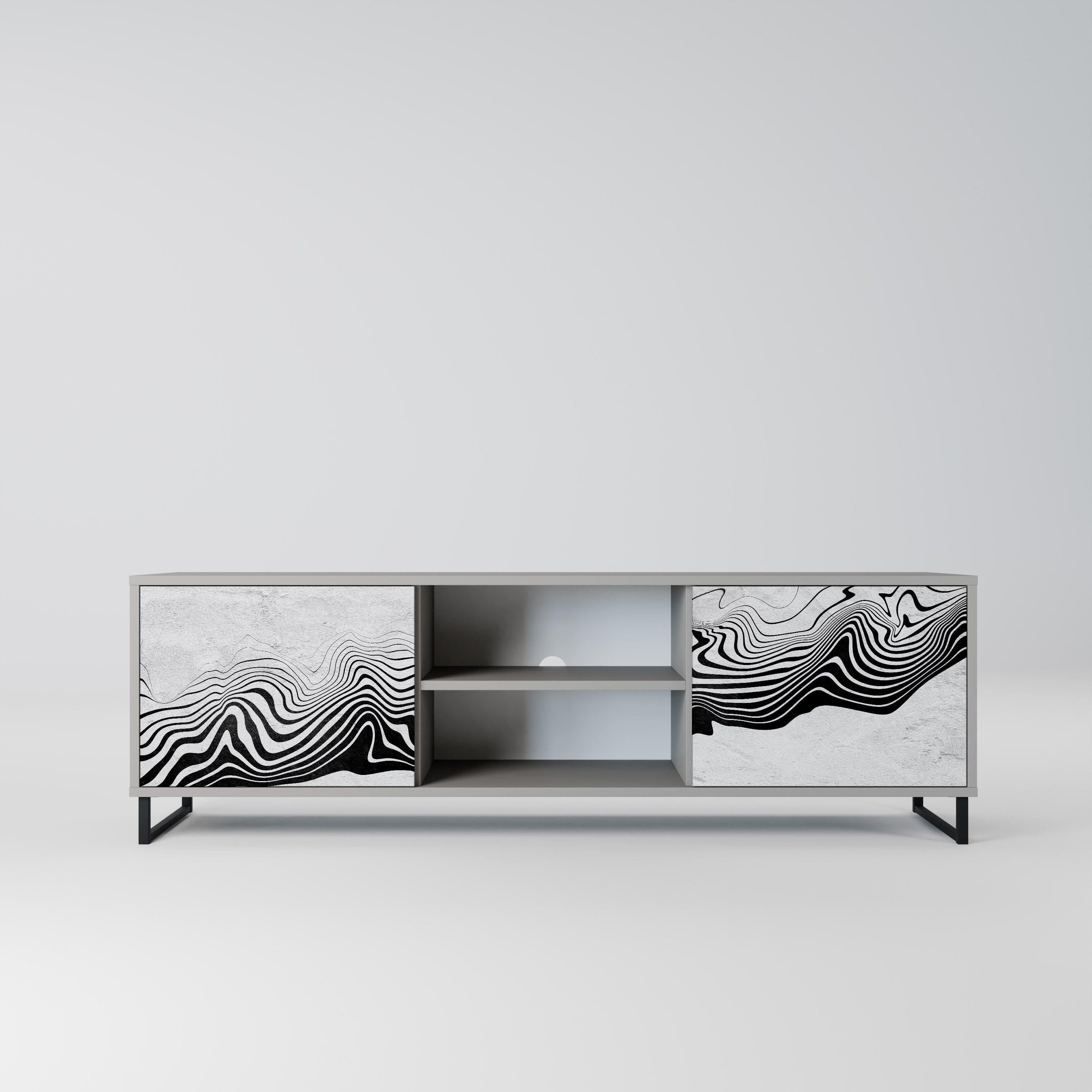 MONOCHROME MIRAGE Szafka RTV 2-drzwiowa korpus Szary