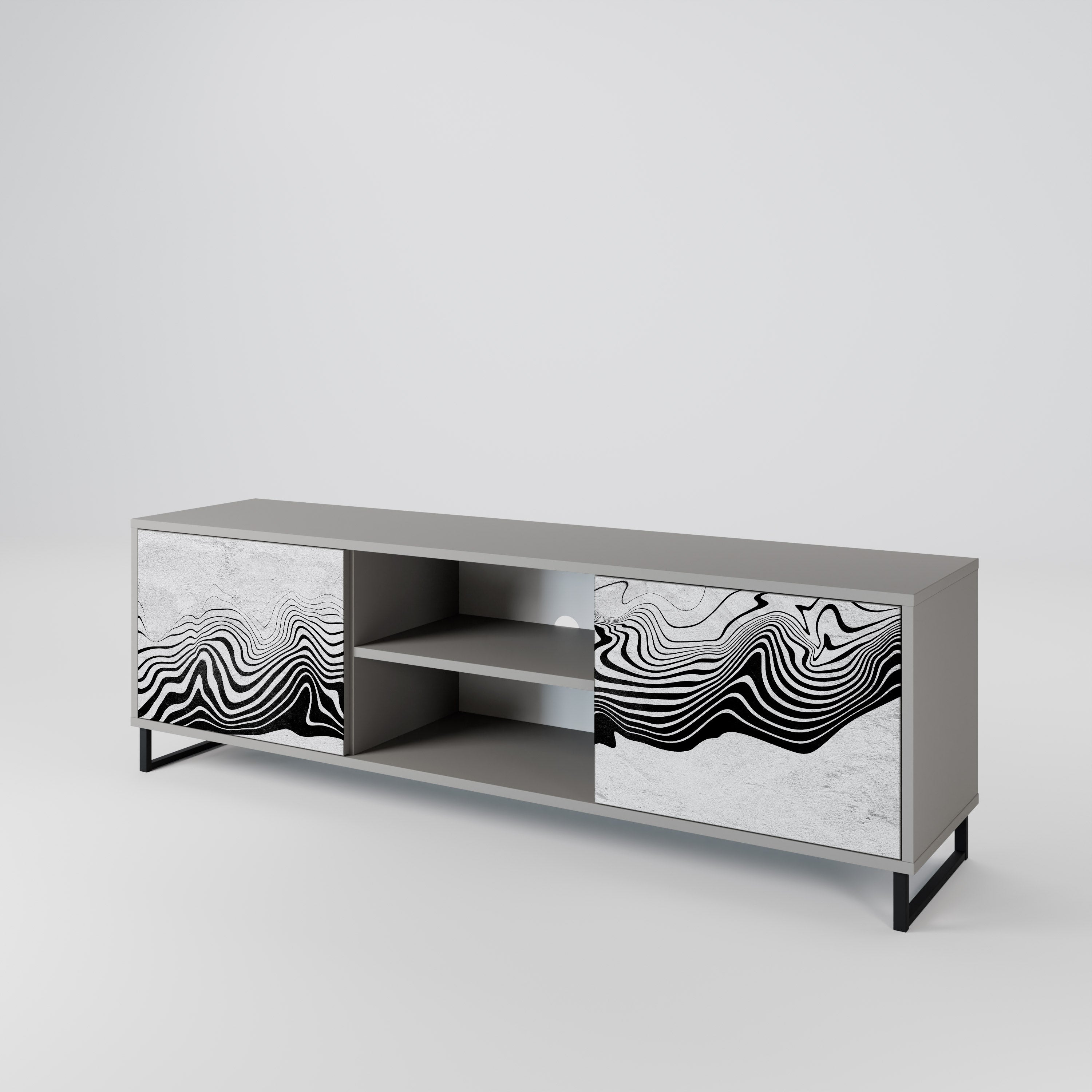 MONOCHROME MIRAGE Szafka RTV 2-drzwiowa korpus Szary