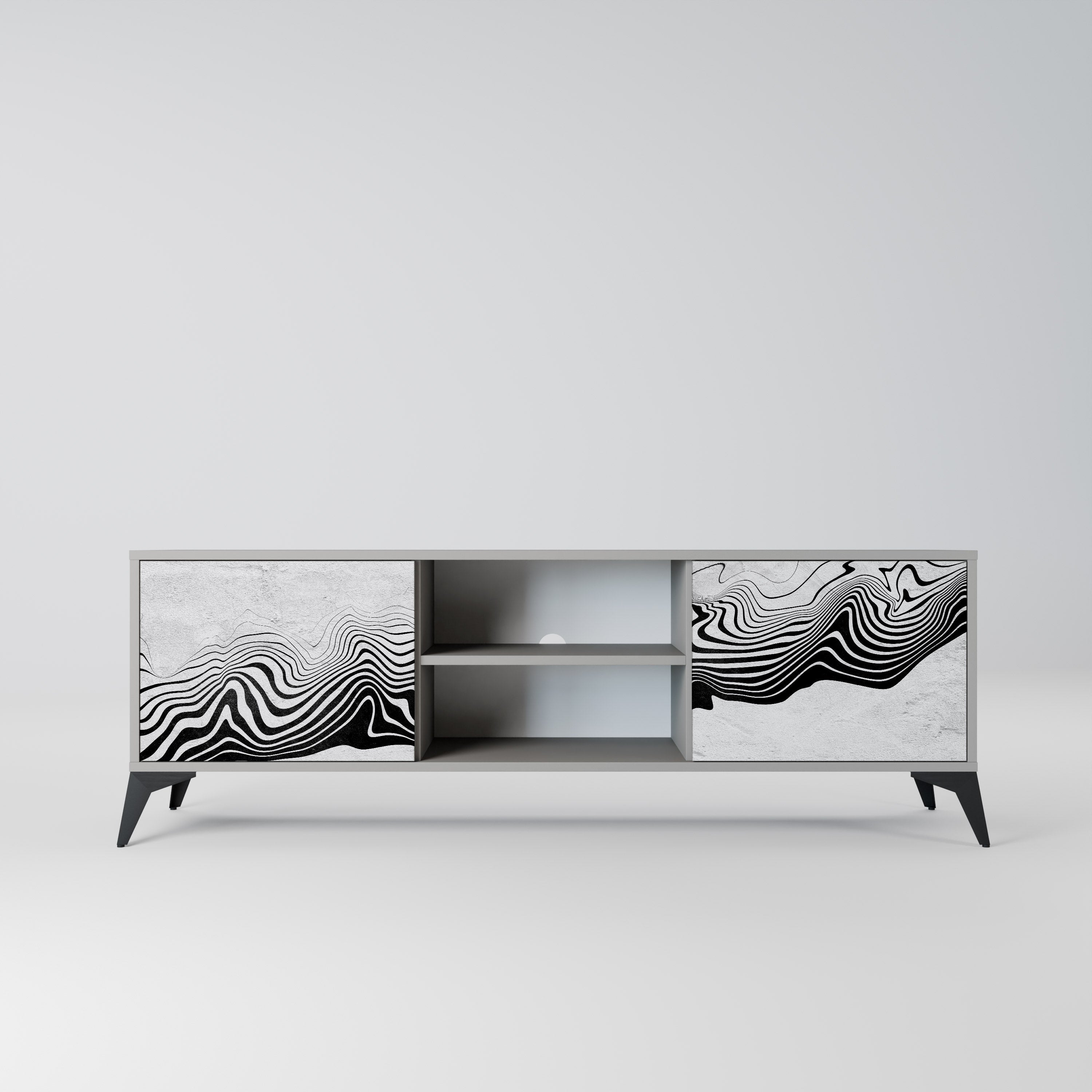 MONOCHROME MIRAGE Szafka RTV 2-drzwiowa korpus Szary